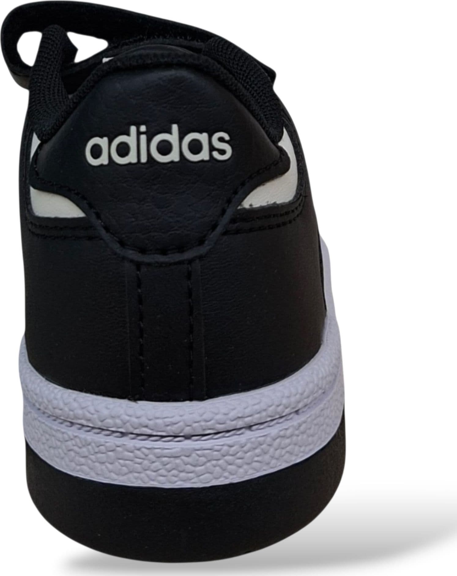 Adidas Rapid Court JP7654 – Sneakers Bambini e Ragazzi con Strappo | Pelle | Nero-Bianco - 3