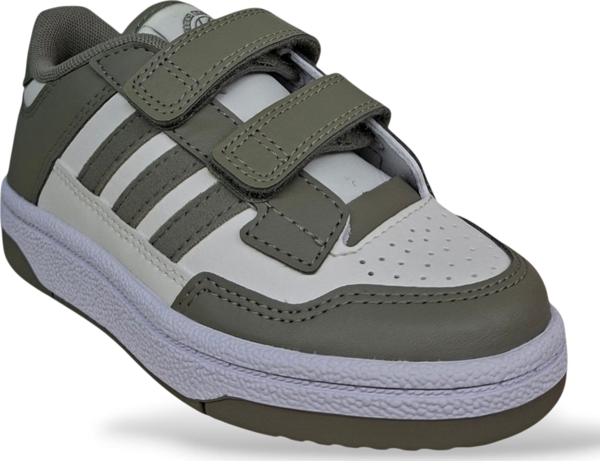 Adidas Breakbase Sneakers Bambini Ragazzi Grigio Bianco | Taglia 28-35 | Velcro | Scarpetteria Gica - 2
