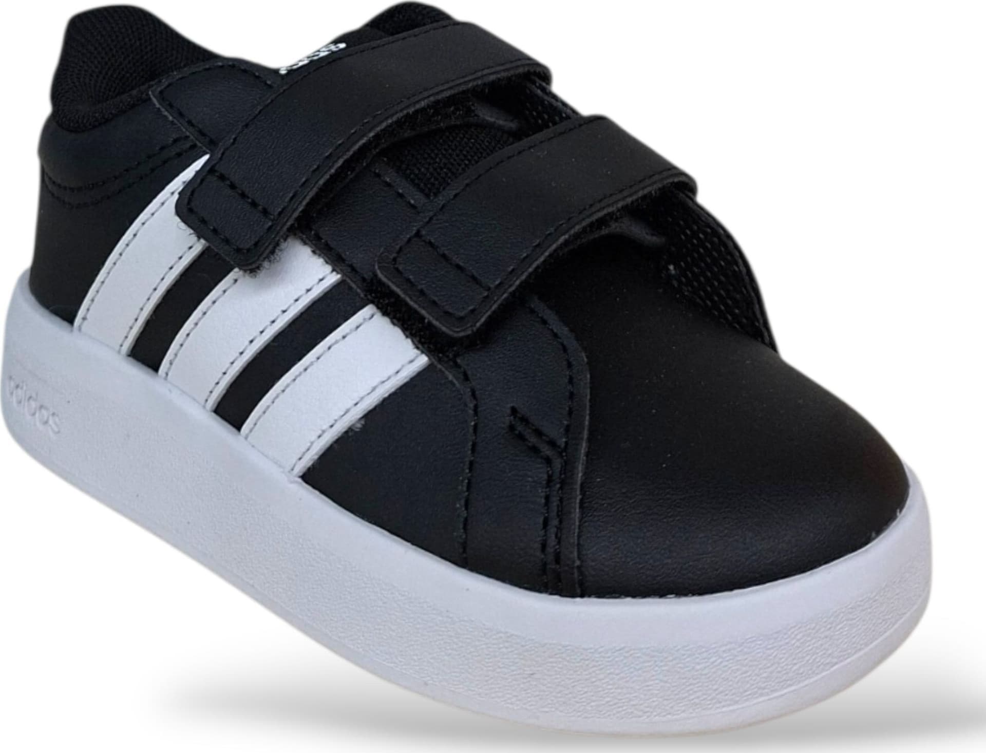 Adidas Grand Court Sneakers Bambini Nero Bianco | Taglia 20-27 | Velcro | Scarpetteria Gica - 2