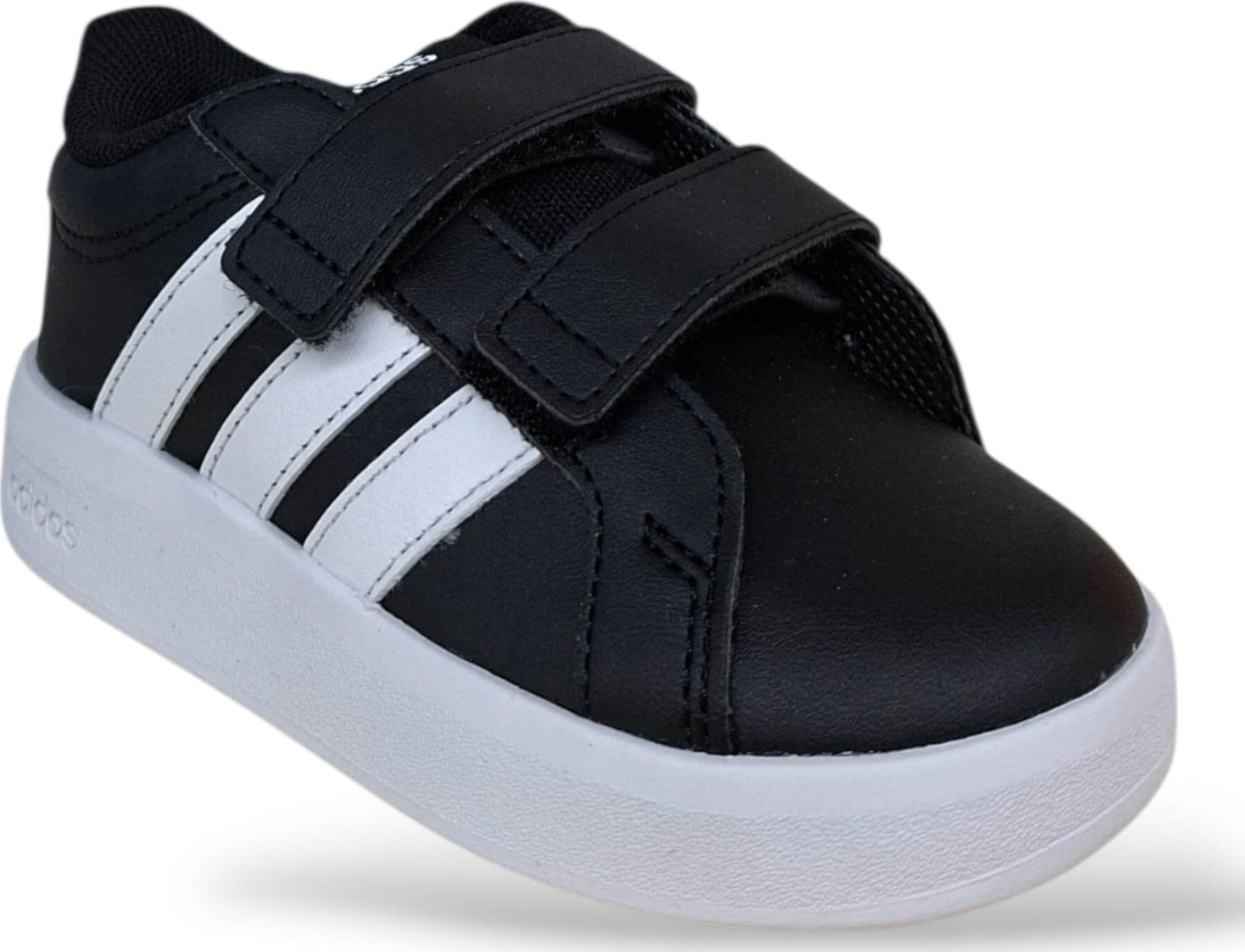 Adidas Grand Court Sneakers Bambini Nero Bianco | Taglia 20-27 | Velcro | Scarpetteria Gica - 2