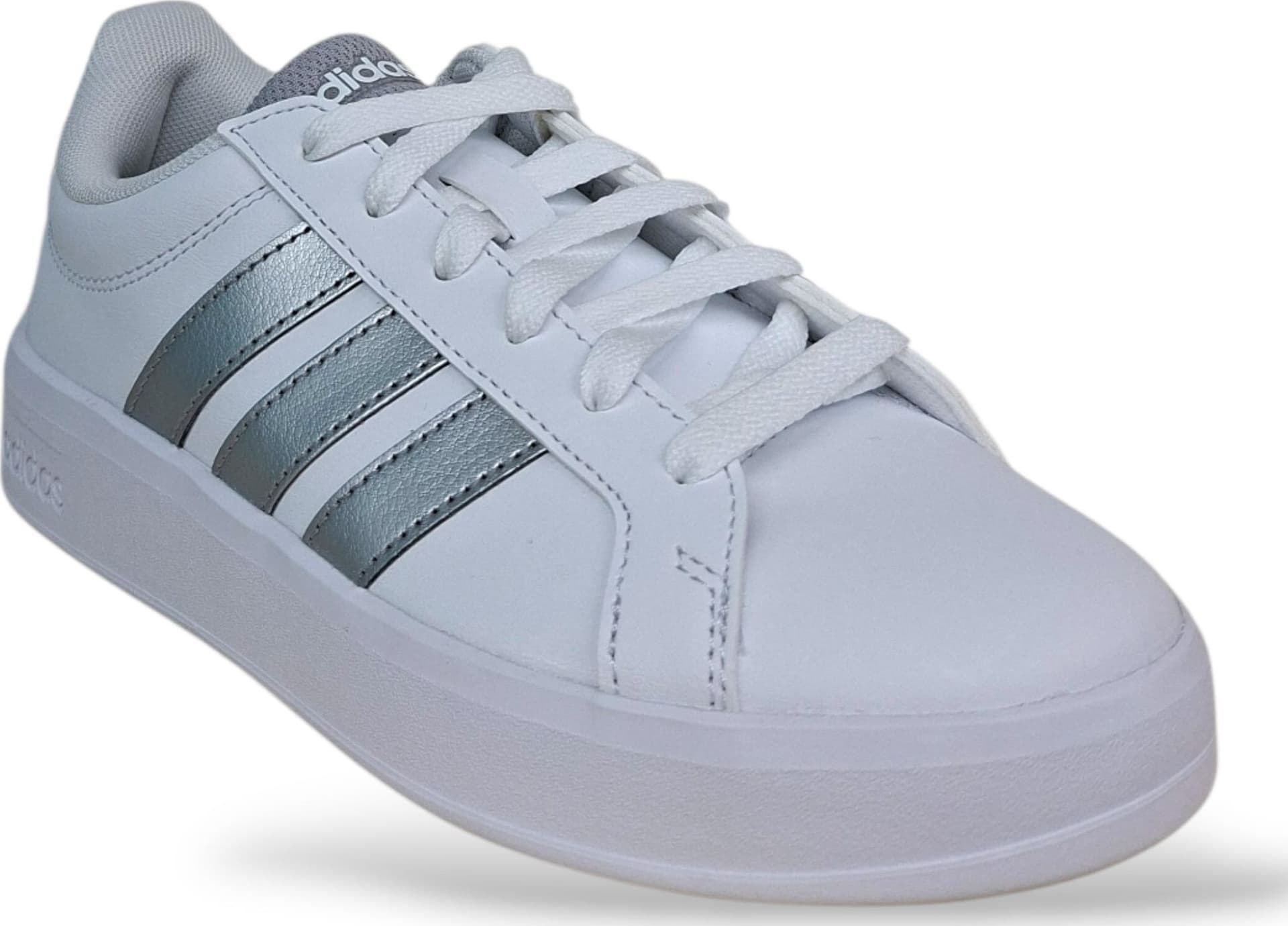 Adidas Grand Court Sneakers Bambine Ragazze Bianco Cangiante | Taglia 36-40 | Lacci | Scarpetteria Gica - 2