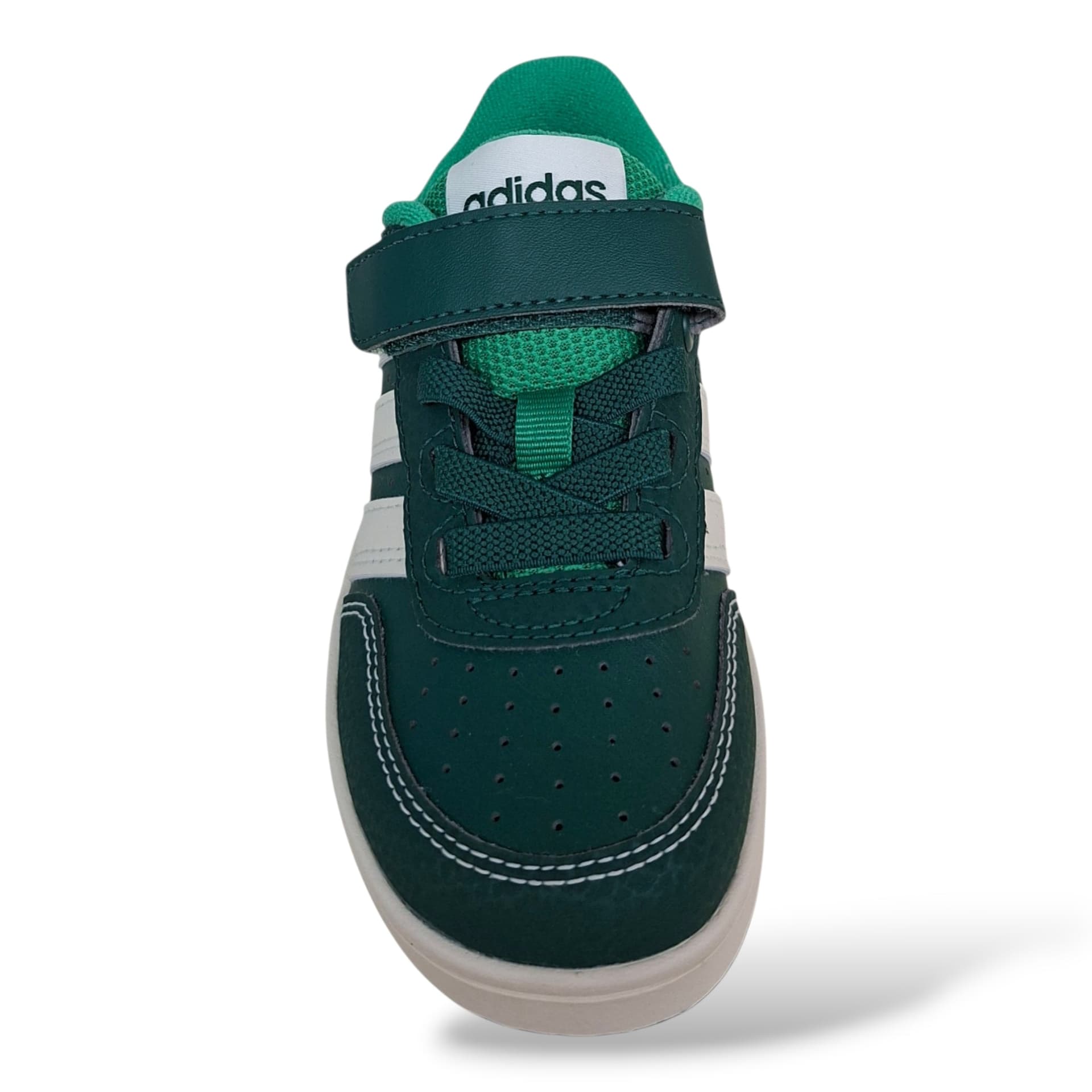 Adidas Breakbase Sneakers Bambini Ragazzi Verde Bianco | Taglia 28-35 | Laccio Elastico e Velcro | Scarpetteria Gica - 4