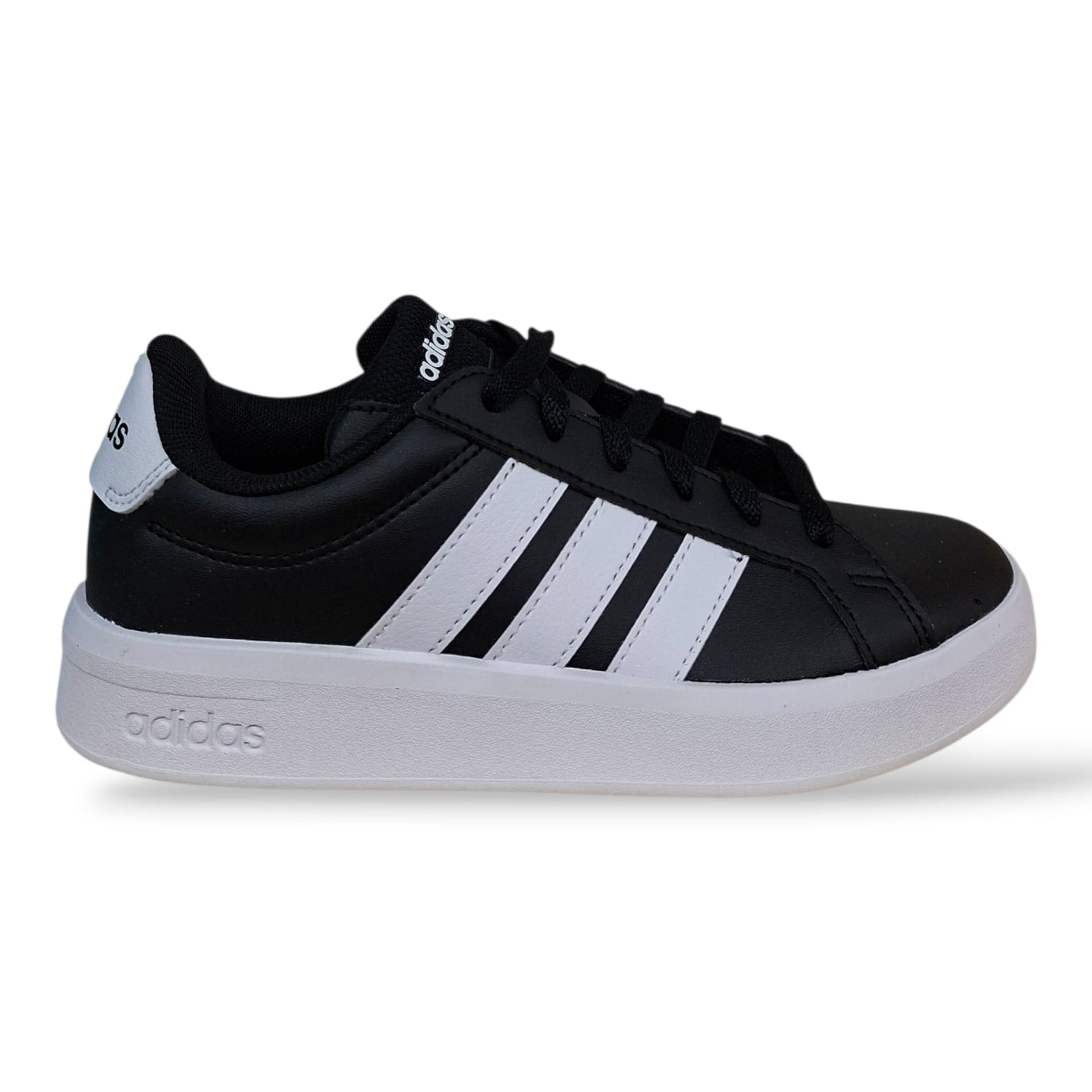 Adidas Grand Court Sneakers Bambini e Ragazzi Nero Bianco | Taglia 36-40 | Lacci | Scarpetteria Gica - 7