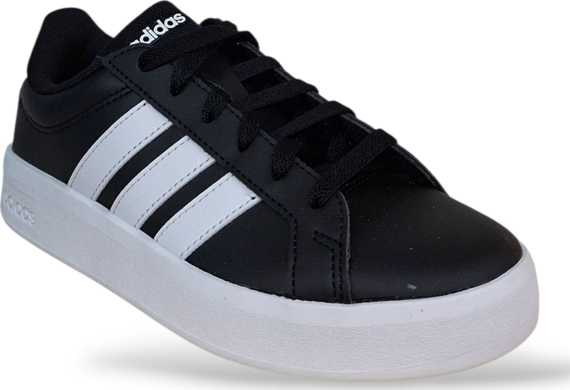 Adidas Grand Court Sneakers Bambini e Ragazzi Nero Bianco | Taglia 36-40 | Lacci | Scarpetteria Gica - 2