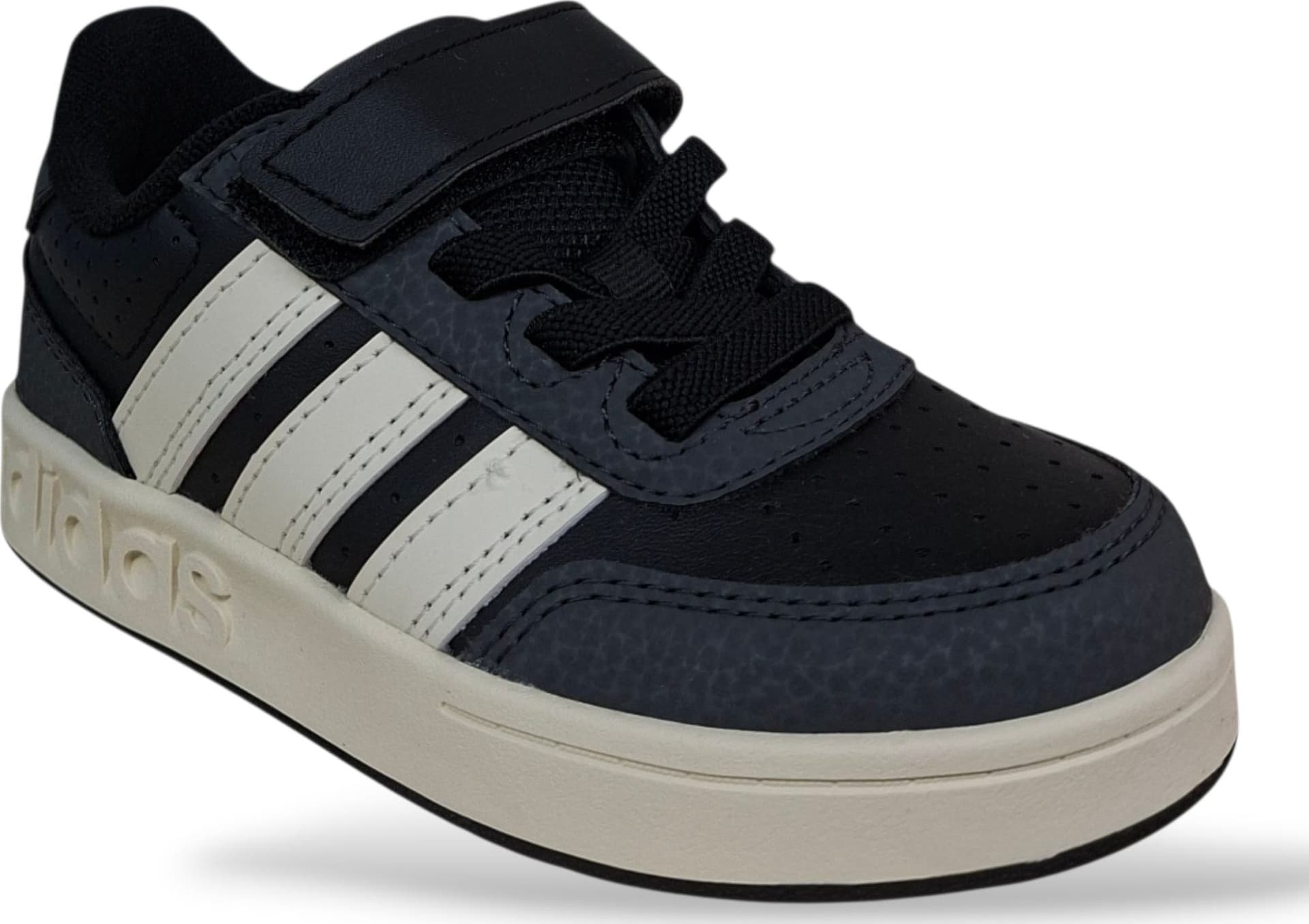 Adidas Breakbase Sneakers Bambini Ragazzi Nero Grigio | Taglia 28-35 | Laccio Elastico e Velcro | Scarpetteria Gica - 2