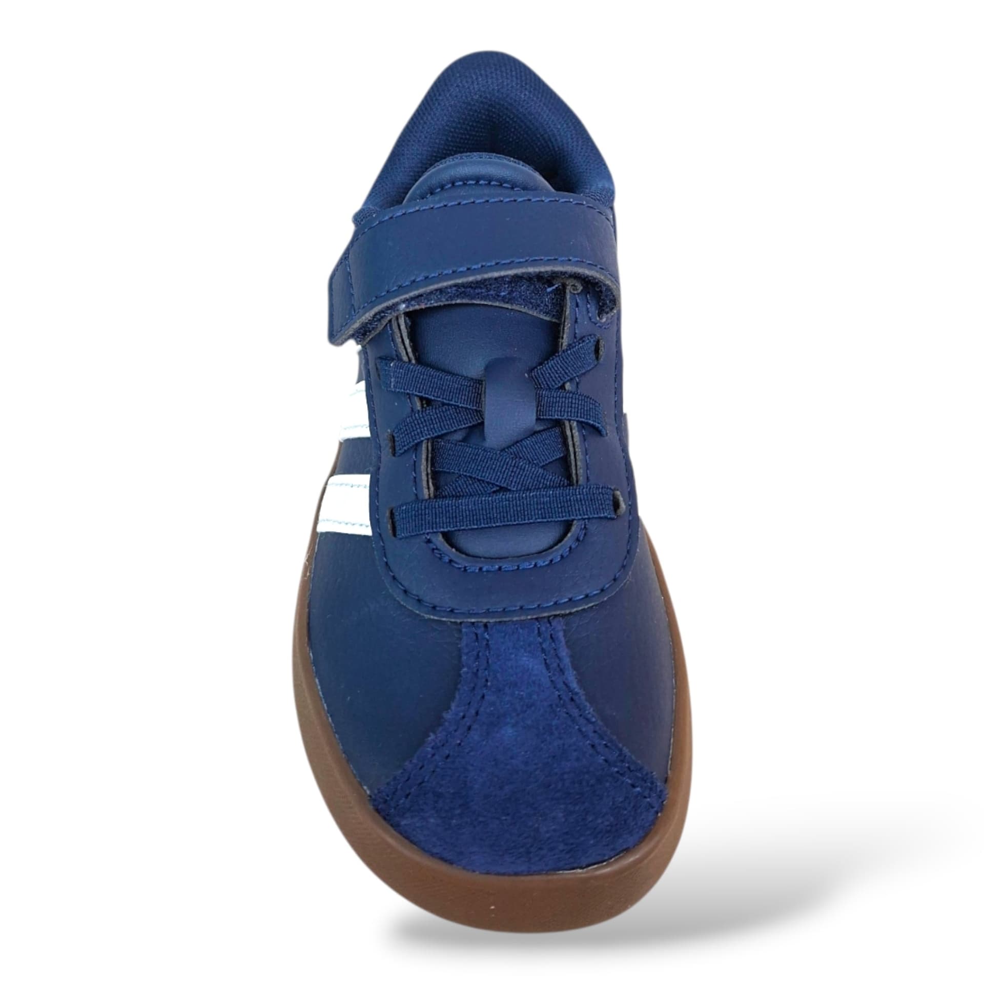 Adidas VL Court Sneakers Bambini Ragazzi Blu Marrone | Taglia 28-35 | Laccio Elastico e Velcro | Scarpetteria Gica - 4