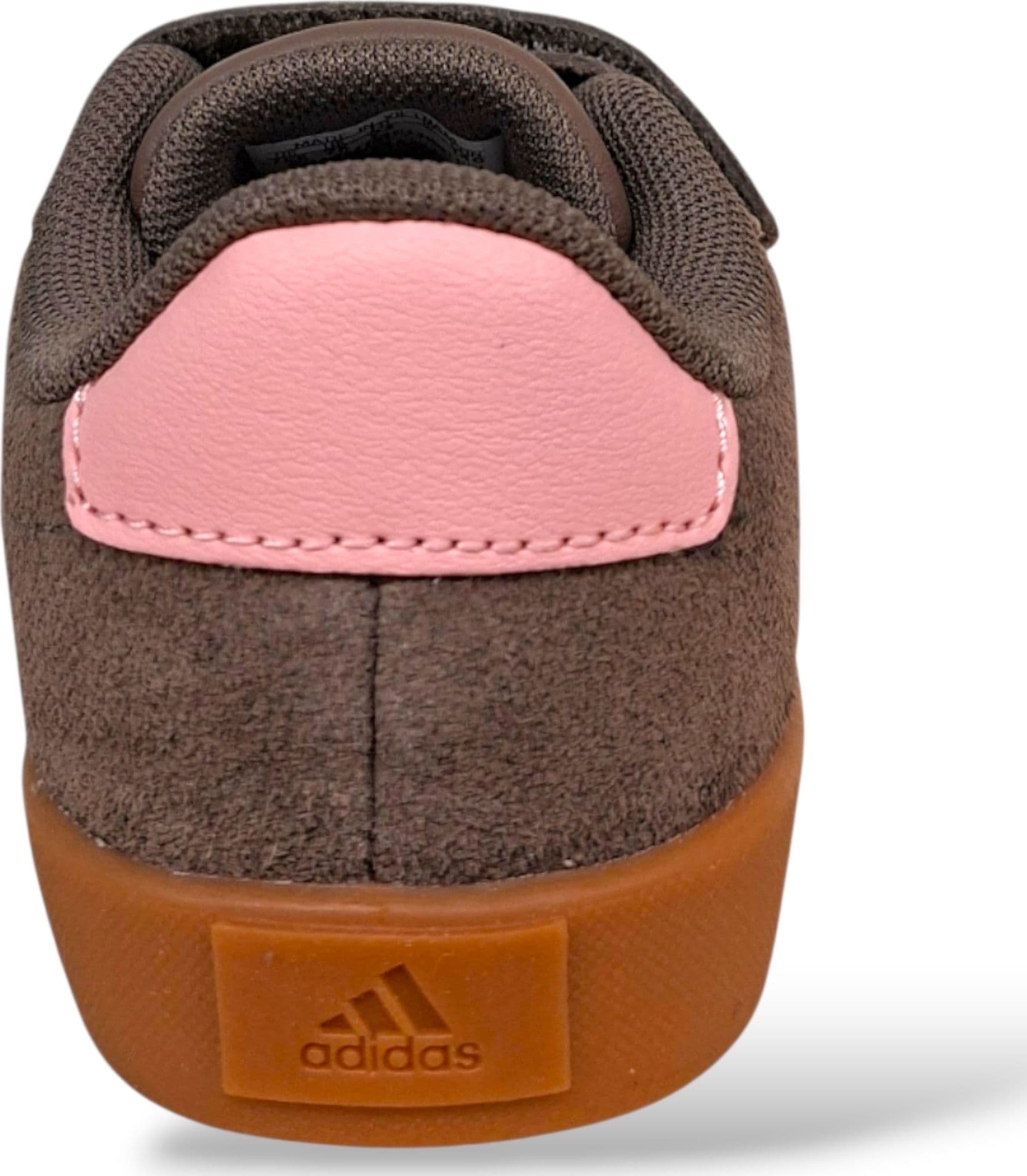 Adidas VL Court Sneakers Bambina Marrone Rosa | Taglia 20-27 | Velcro | Scarpetteria Gica - 3