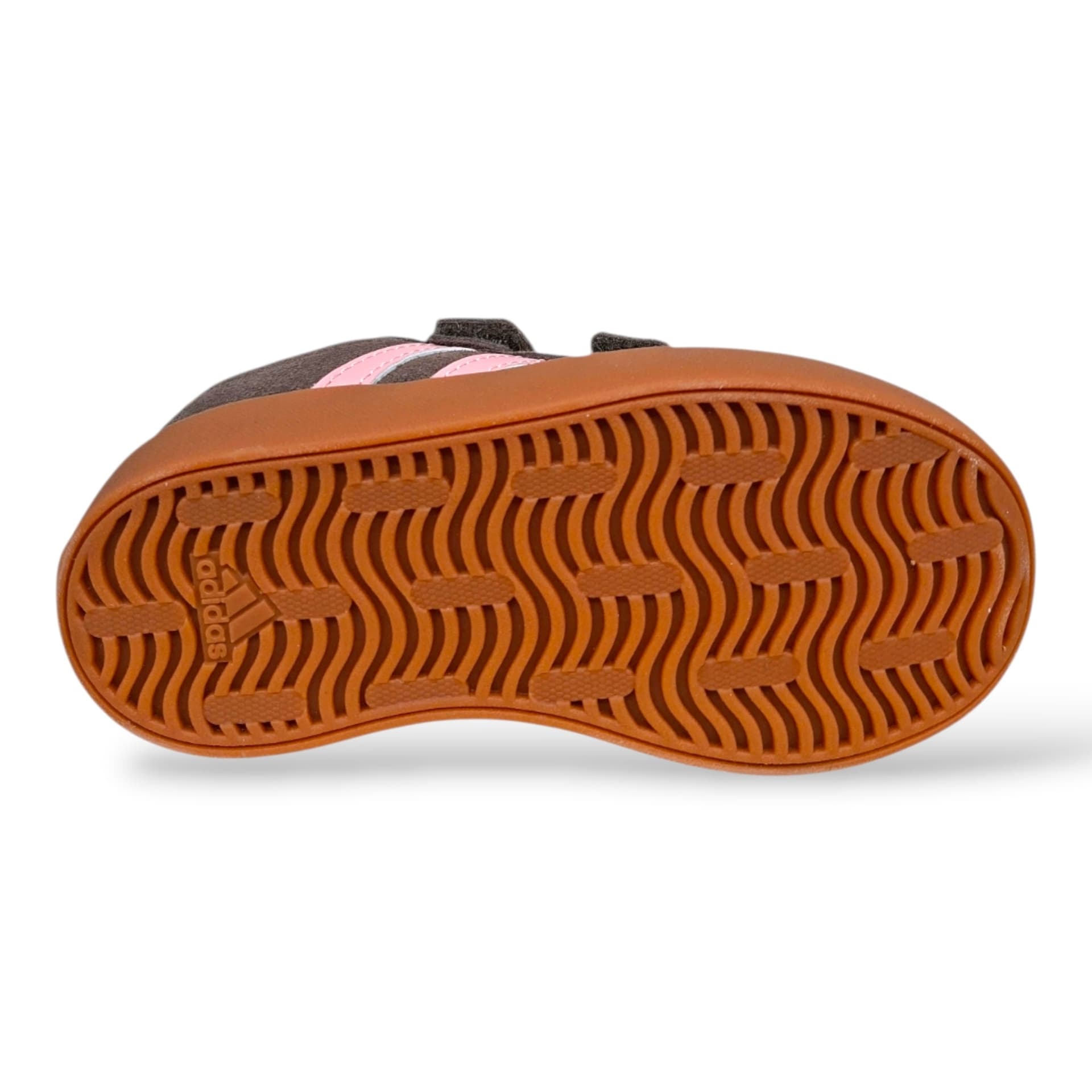 Adidas VL Court Sneakers Bambina Marrone Rosa | Taglia 20-27 | Velcro | Scarpetteria Gica - 5