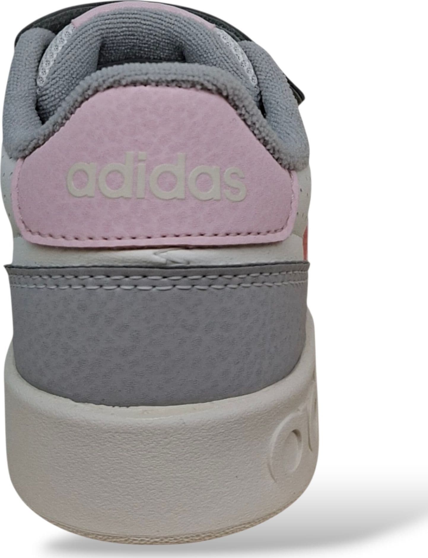Adidas Breakbase Sneakers Bambine Ragazze Bianco Grigio Rosa | Taglia 28-35 | Laccio Elastico e Velcro | Scarpetteria Gica - 3
