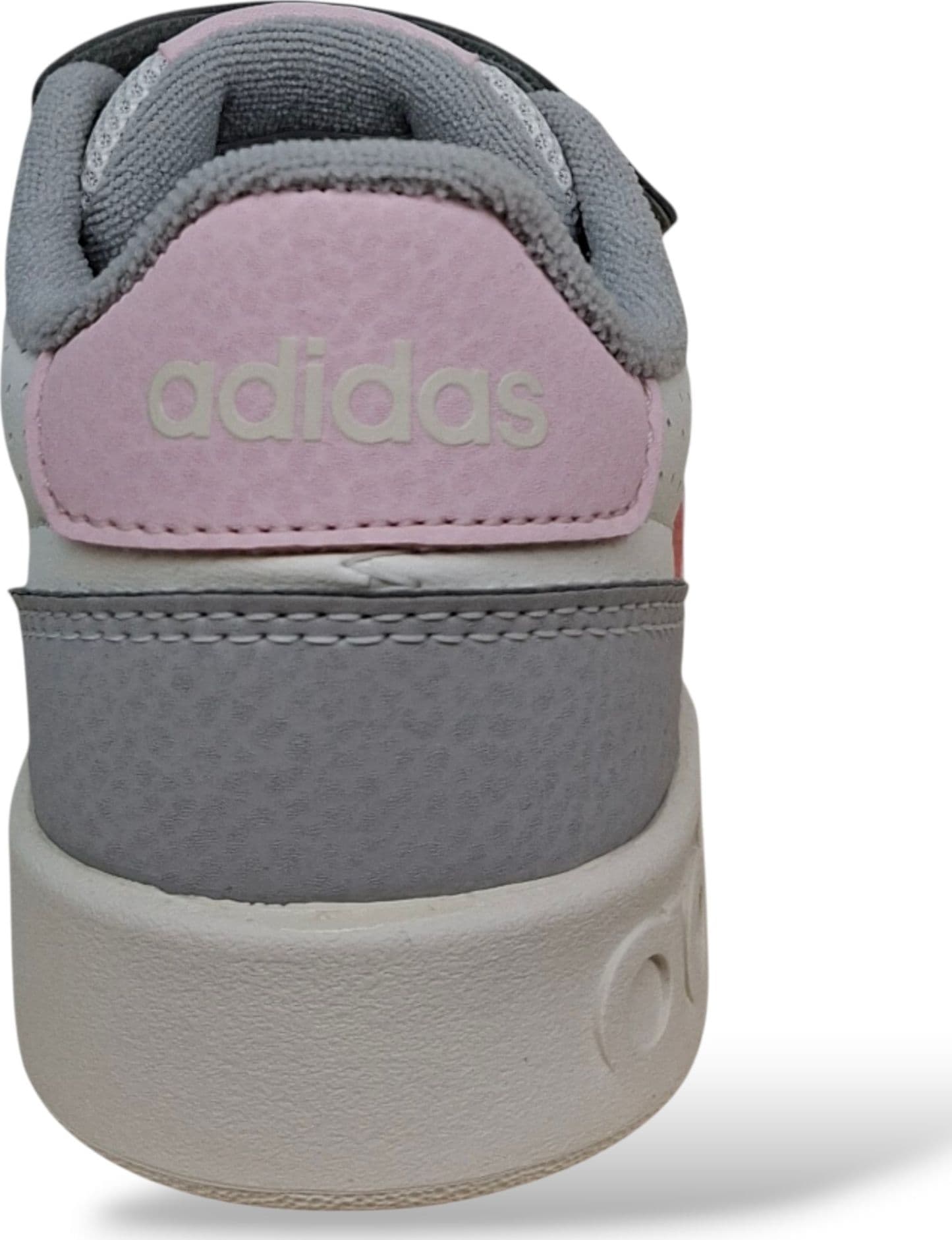 Adidas Breakbase Sneakers Bambine Ragazze Bianco Grigio Rosa | Taglia 28-35 | Laccio Elastico e Velcro | Scarpetteria Gica - 3