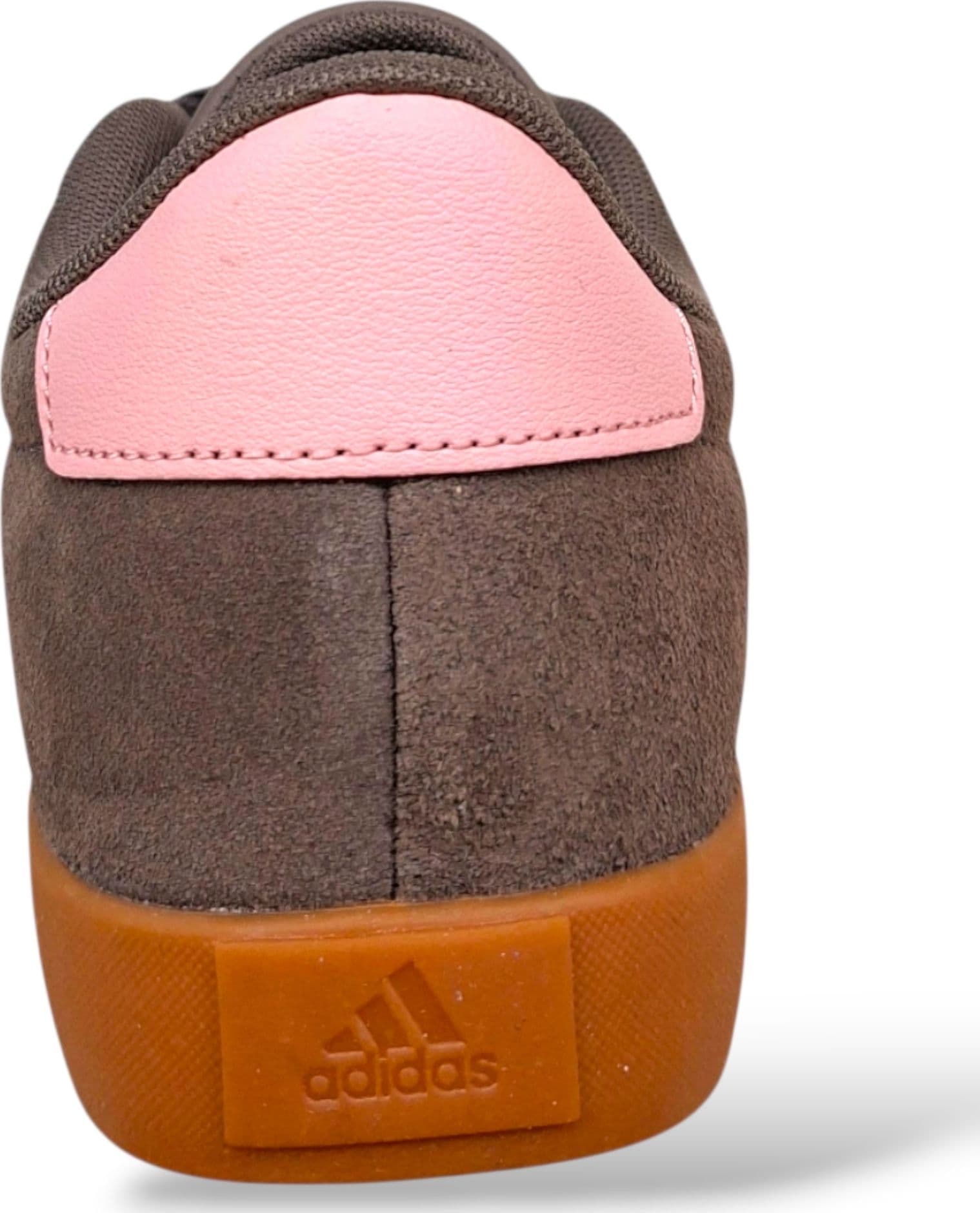 Adidas VL Court Sneakers Bambine Ragazze Marrone Rosa | Taglia 36-40 | Lacci | Scarpetteria Gica - 3