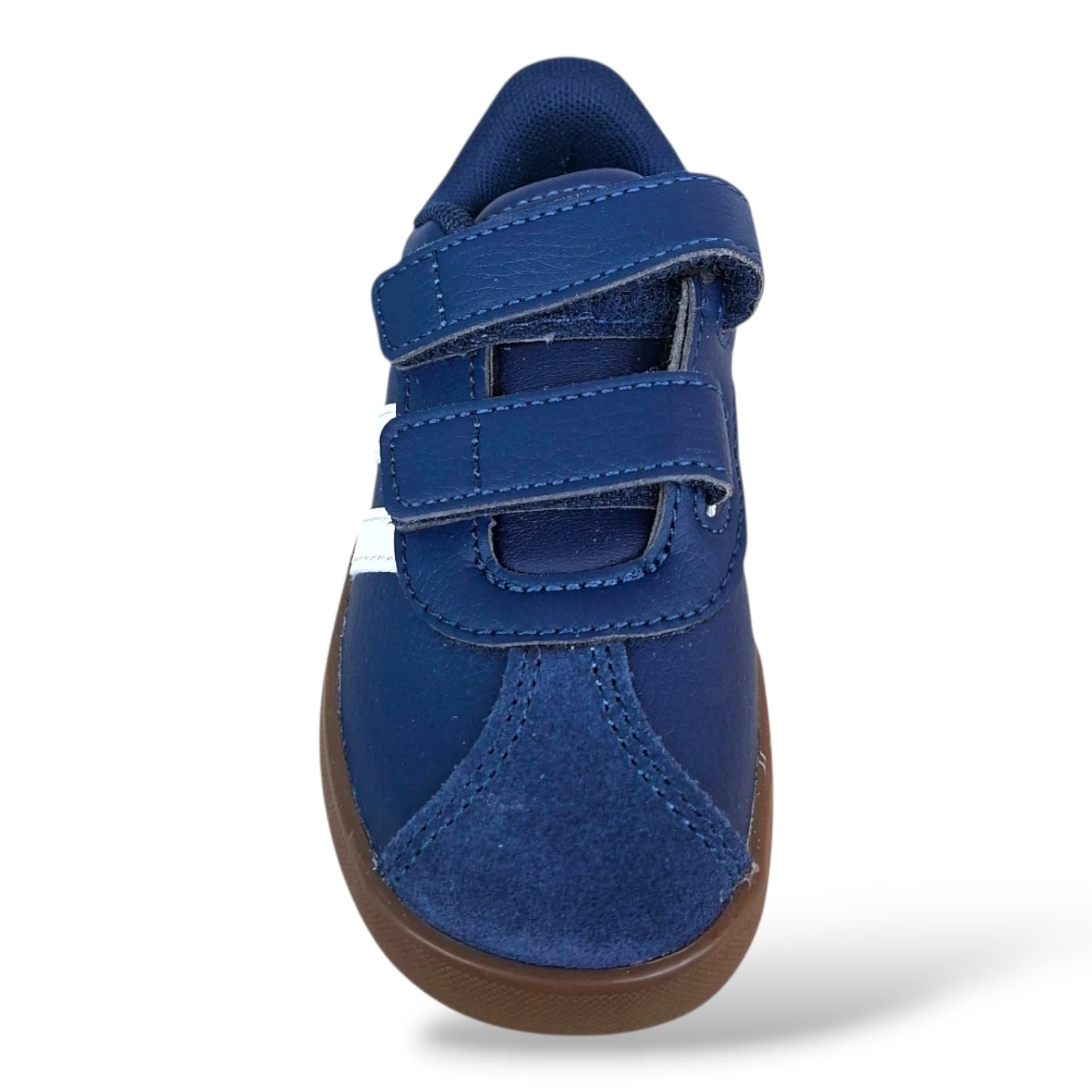 Adidas VL Court Sneakers Bambini Blu Marrone | Taglia 20-27 | Velcro | Scarpetteria Gica - 4