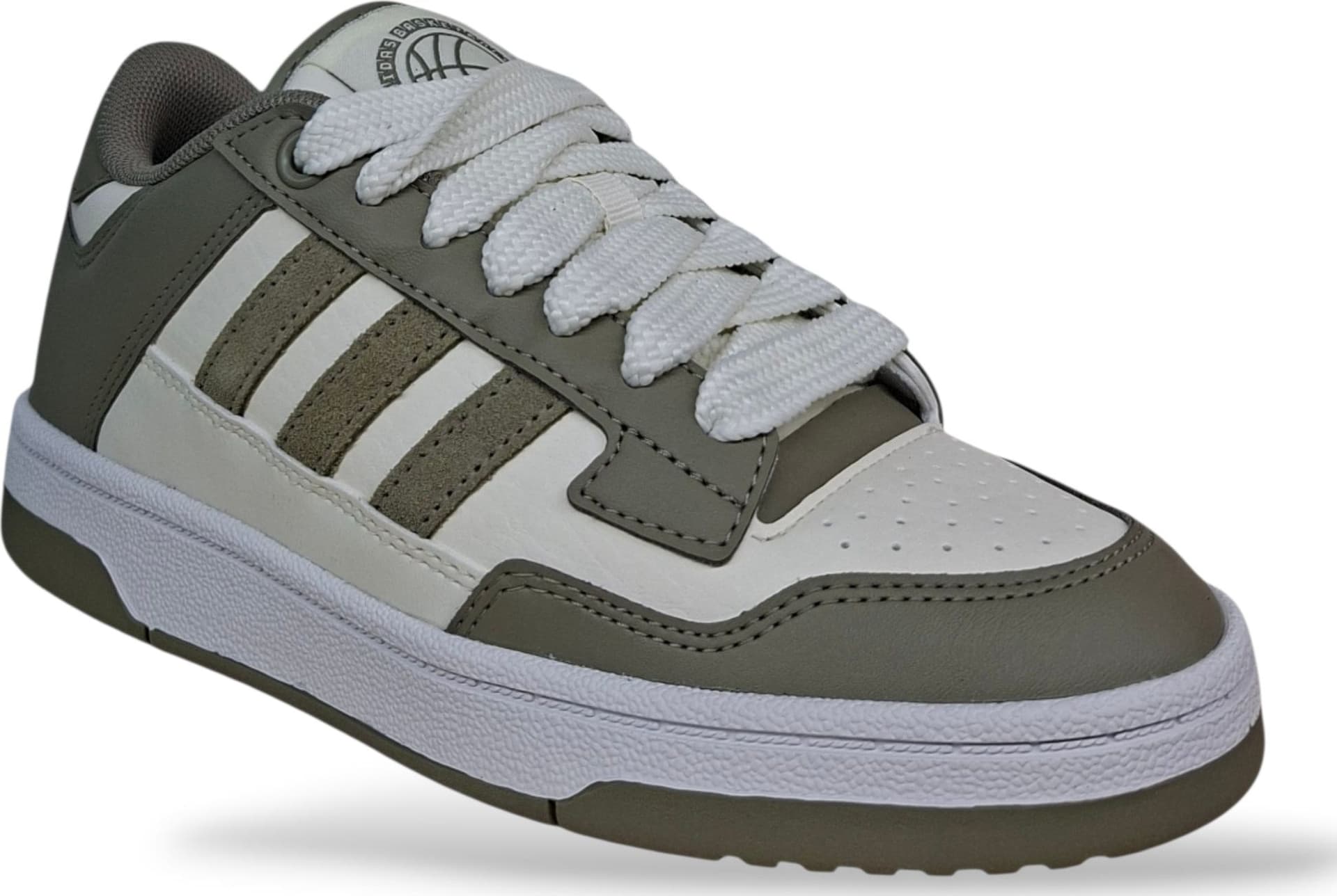 Adidas Rapid Court Sneakers Bambine Ragazze Grigio Bianco | Taglia 36-40 | Lacci | Scarpetteria Gica - 2