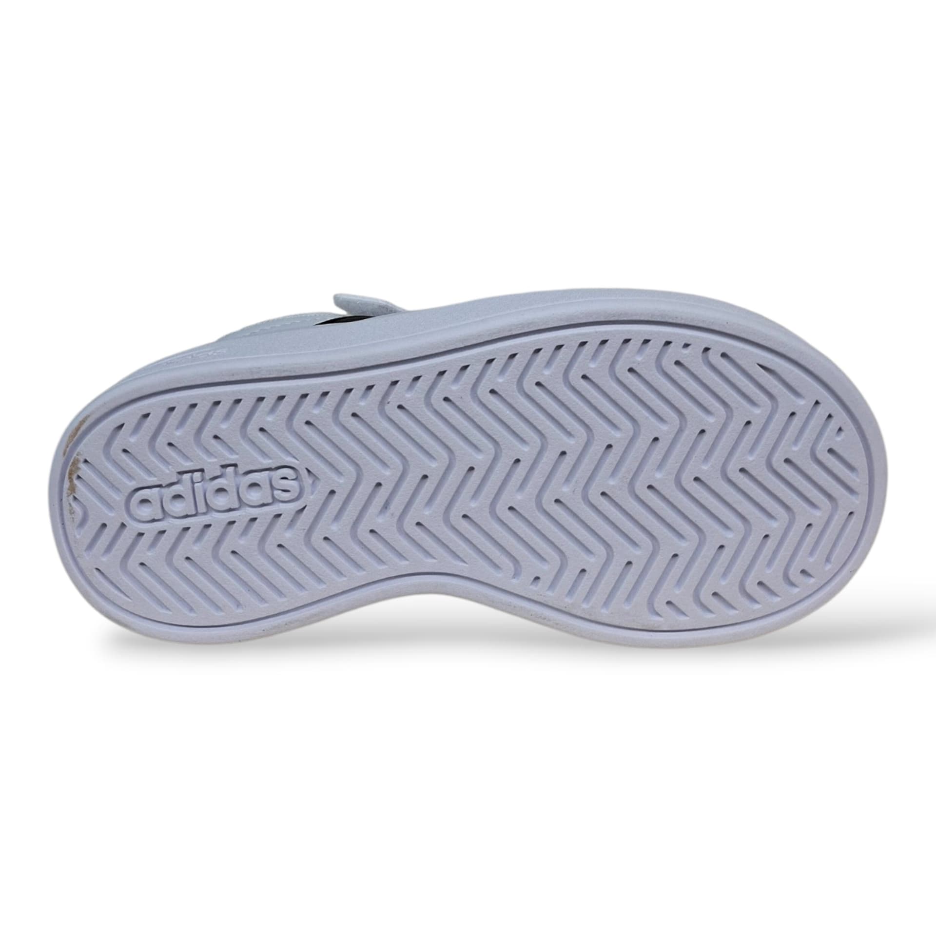 Adidas Grand Court Sneakers Bambini Ragazzi Bianco Nero | Taglia 28-35 | Laccio Elastico e Velcro | Scarpetteria Gica - 5
