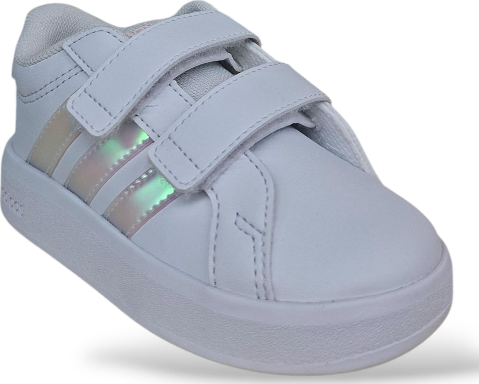 Adidas Grand Court Sneakers Bambina Bianco Cangiante | Taglia 20-27 | Velcro | Scarpetteria Gica - 2