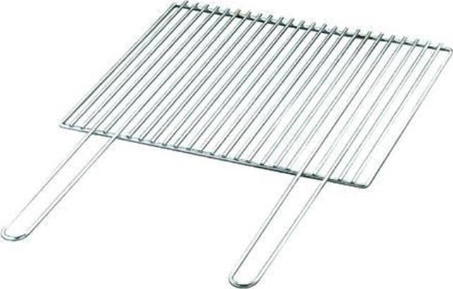 graticola ribaltabile  in acciaio cromato -doppia griglia, piedini  cm.40x45 - 4