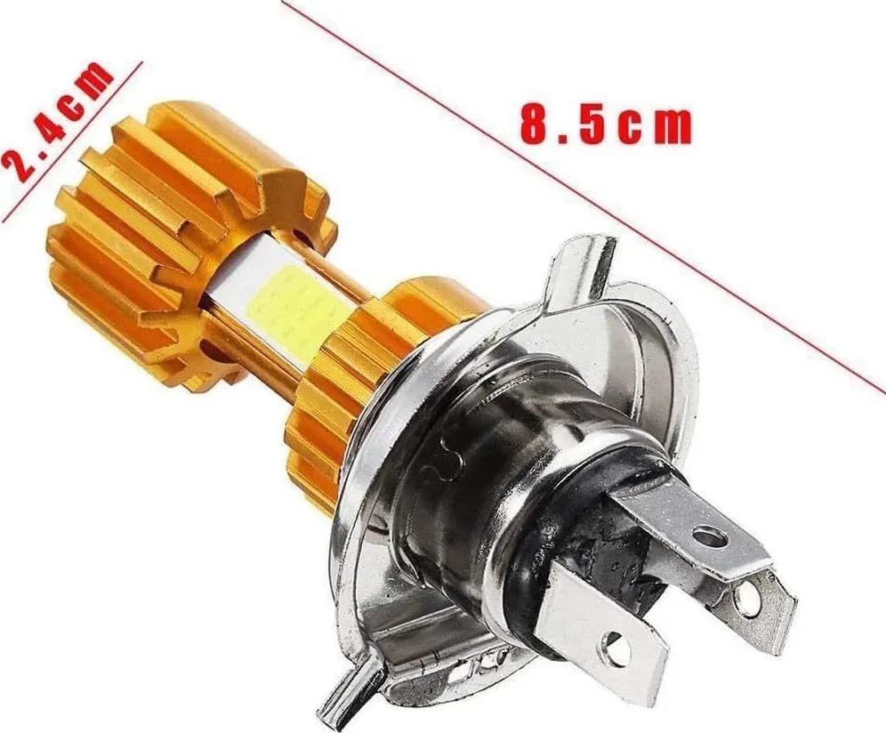 LAMPADA H4  per HONDA HORNET 600 CB 500 Transalp Dominator LED MOTO BIANCO 6000K - 2