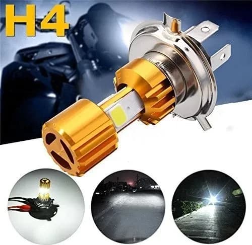 LAMPADA H4  per HONDA HORNET 600 CB 500 Transalp Dominator LED MOTO BIANCO 6000K - 5