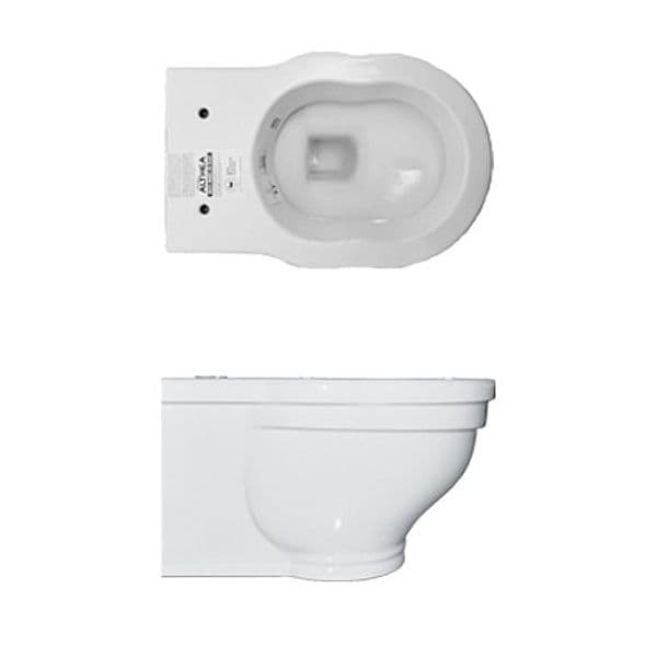 Coppia di Sanitari in Ceramica Vaso WC + Bidet Sospesi Althea Royal - 5