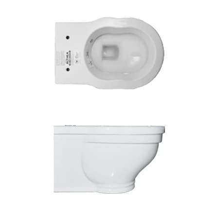 Coppia di Sanitari in Ceramica Vaso WC + Bidet Sospesi Althea Royal - 5