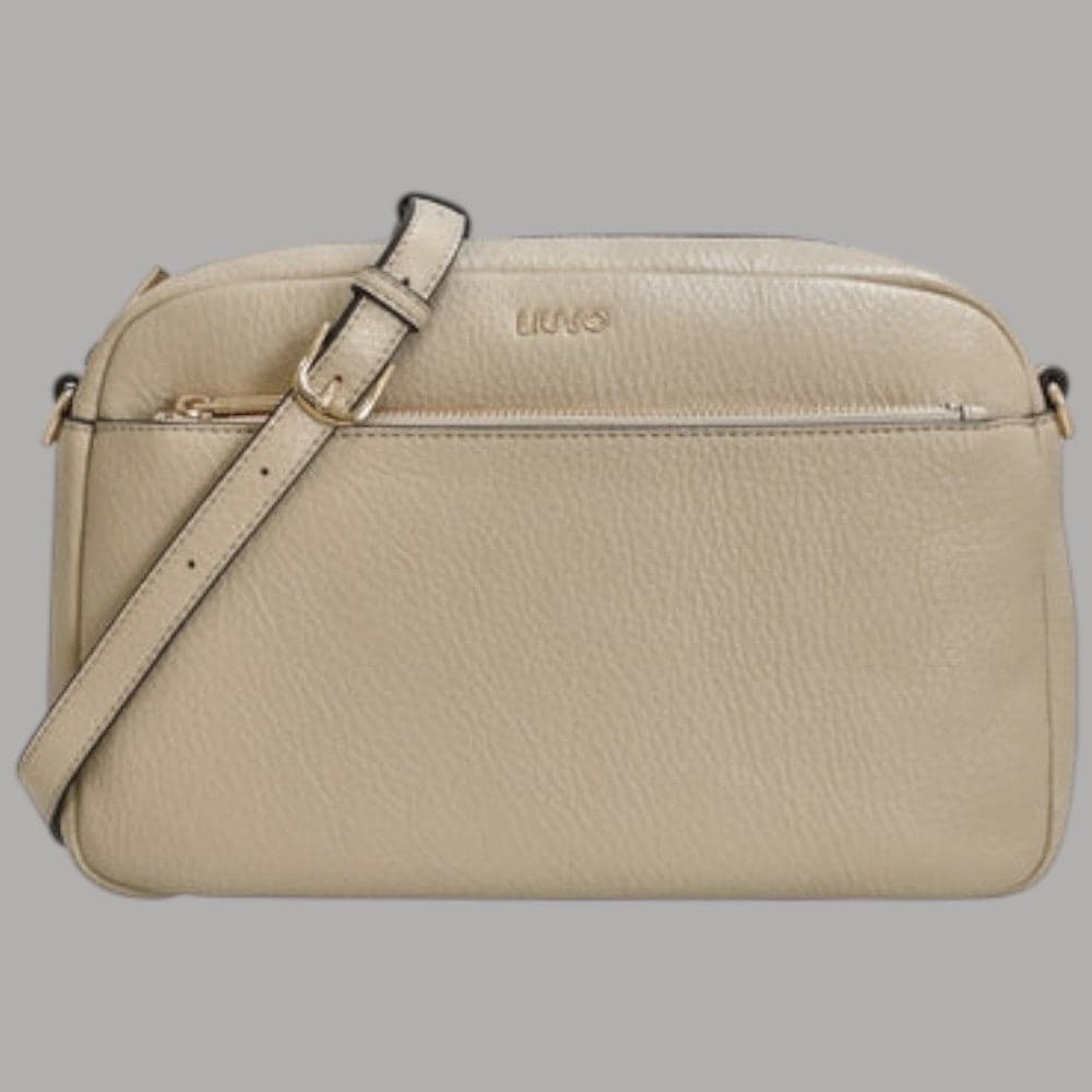 Liu Jo Borsa Tracolla Camera Case Effetto Bottalato con Zip Sabbia - 7