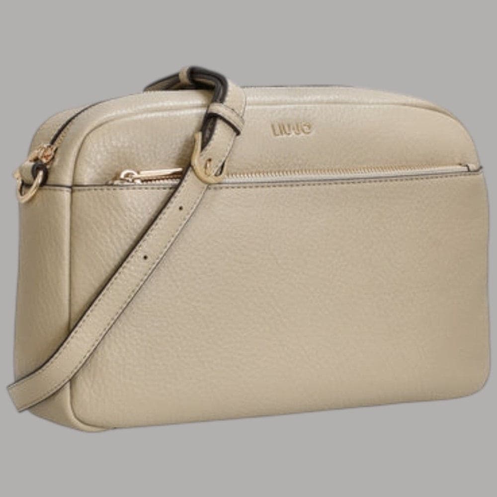 Liu Jo Borsa Tracolla Camera Case Effetto Bottalato con Zip Sabbia - 3