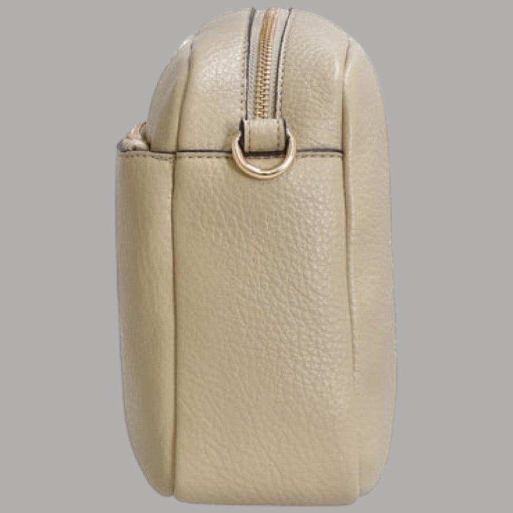 Liu Jo Borsa Tracolla Camera Case Effetto Bottalato con Zip Sabbia - 4