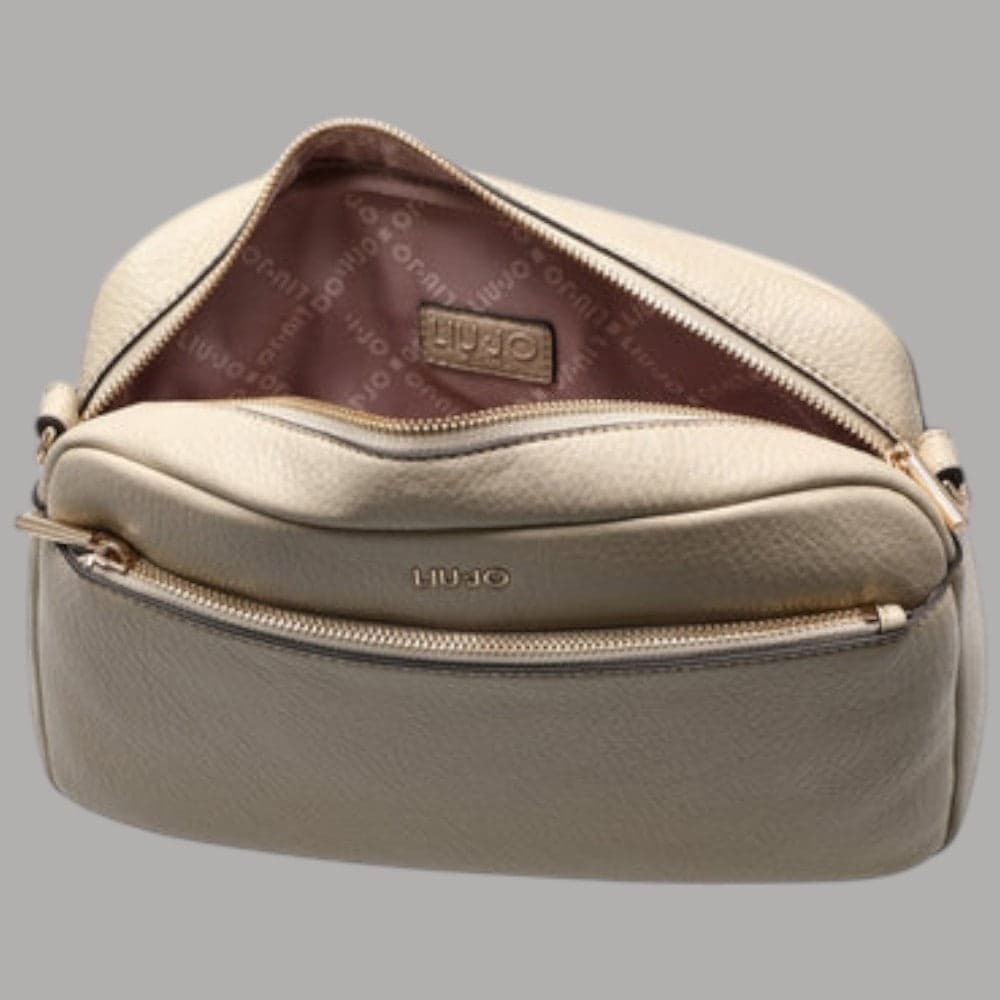 Liu Jo Borsa Tracolla Camera Case Effetto Bottalato con Zip Sabbia - 6