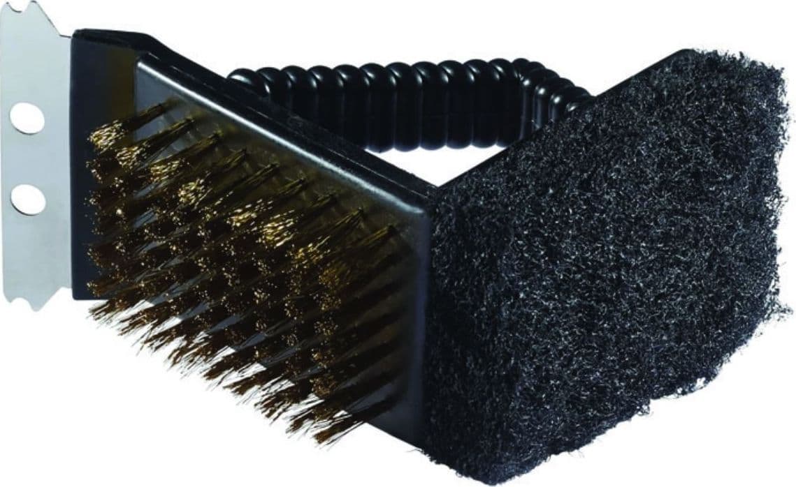 SPAZZOLA PER GRILL A 3 FUNZIONI spugna abrasivsa più spazzola più lama FER 60233 - 4