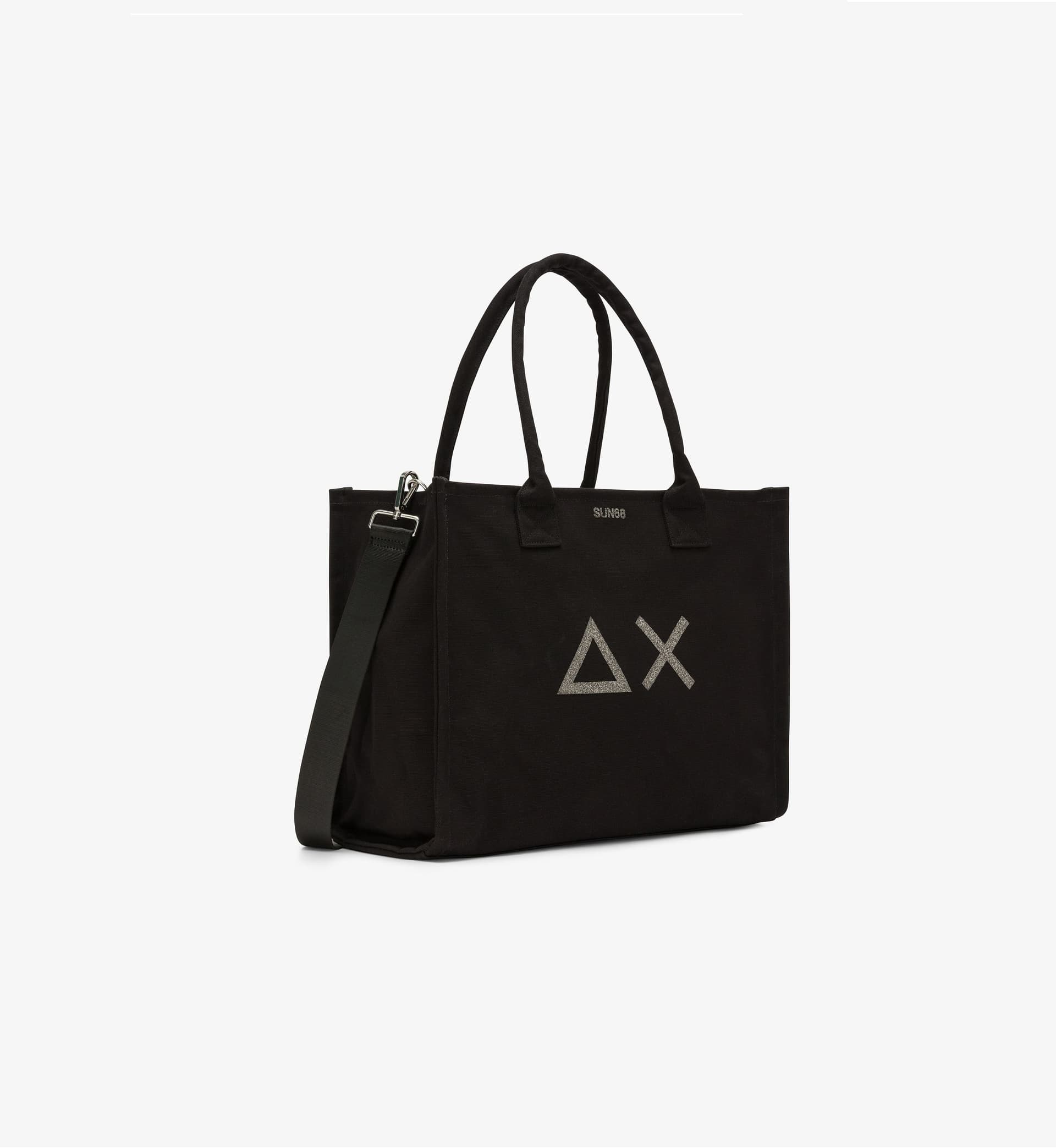 SUN68 Shopping bag Donna  Cali grande in tela di cotone nero - 2