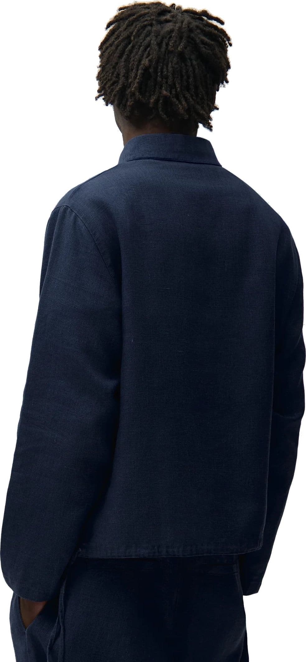 ARTE Maglietta Manica Lunga Uomo Linen Quarter Zip Pullover Navy - 2