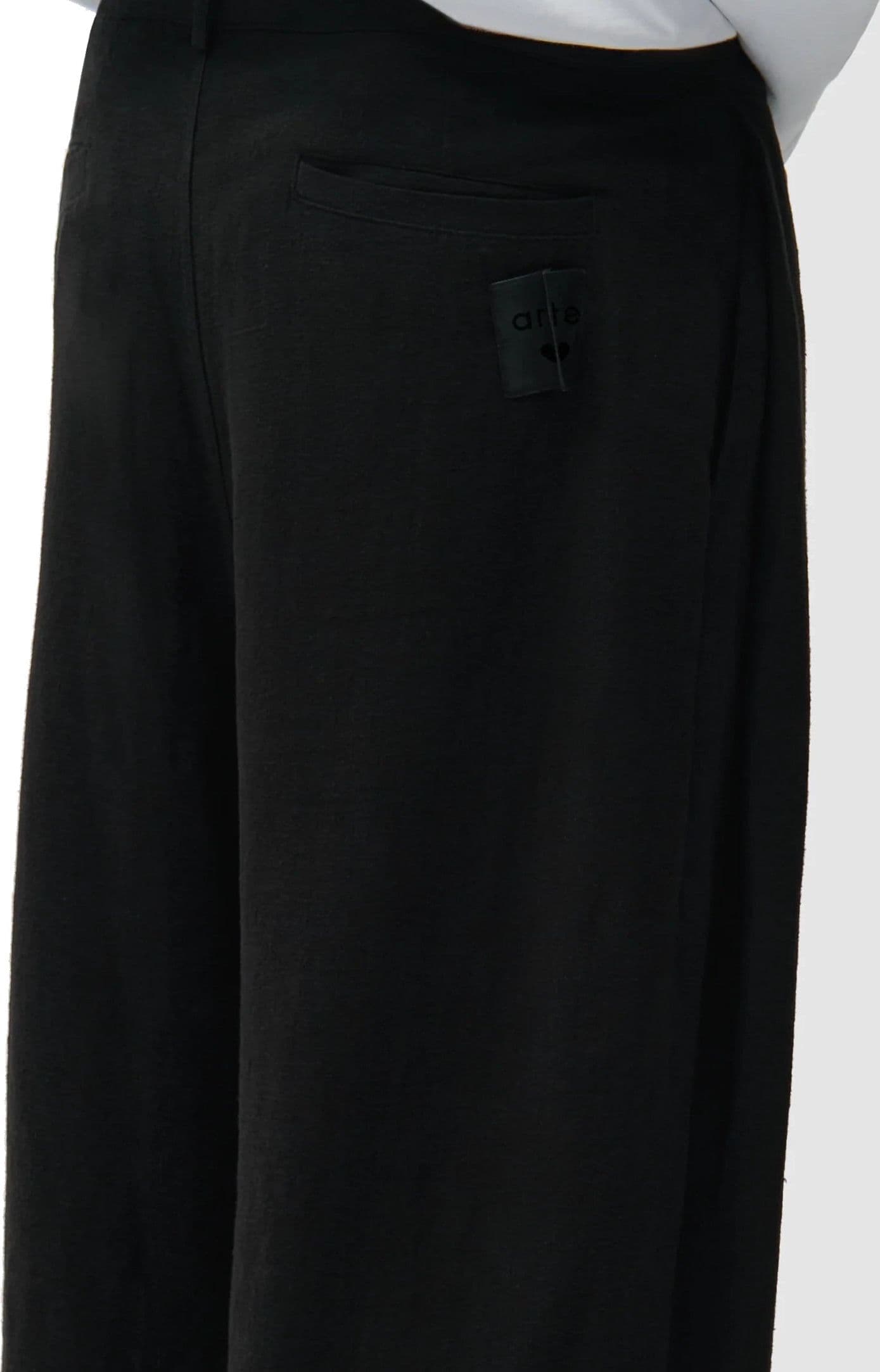 ARTE Pantalone Lungo Uomo Linen Suit Pants Black - 2