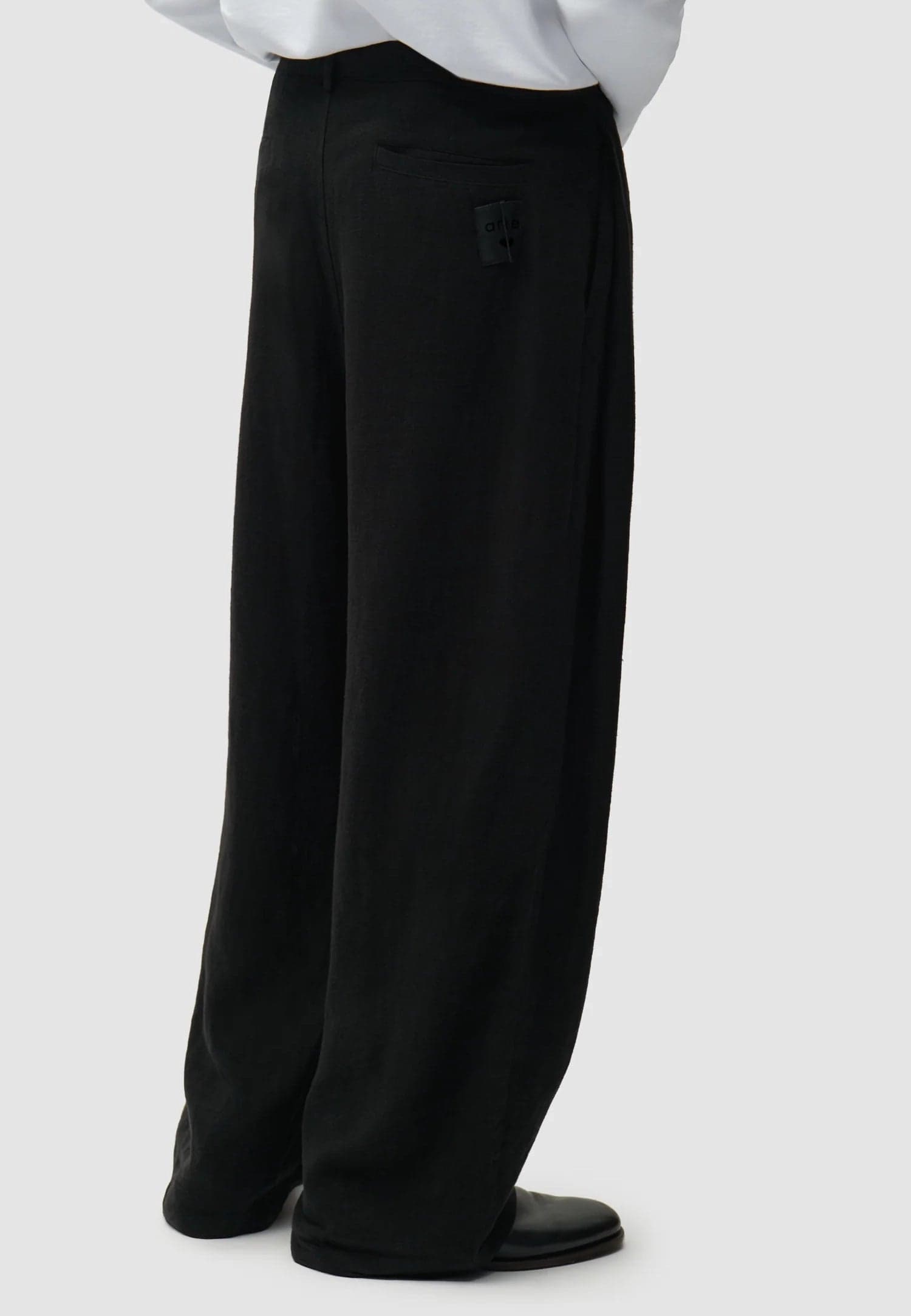 ARTE Pantalone Lungo Uomo Linen Suit Pants Black - 3