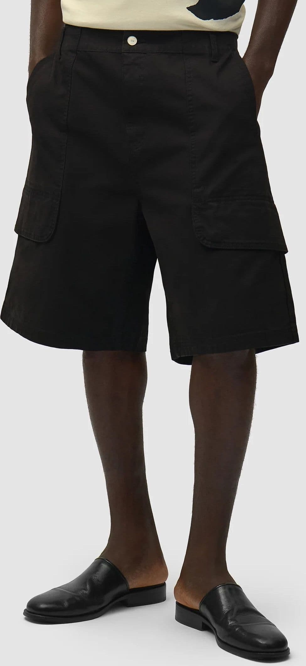 ARTE Pantalone Corto Uomo Canvas Cargo Shorts Black - 3