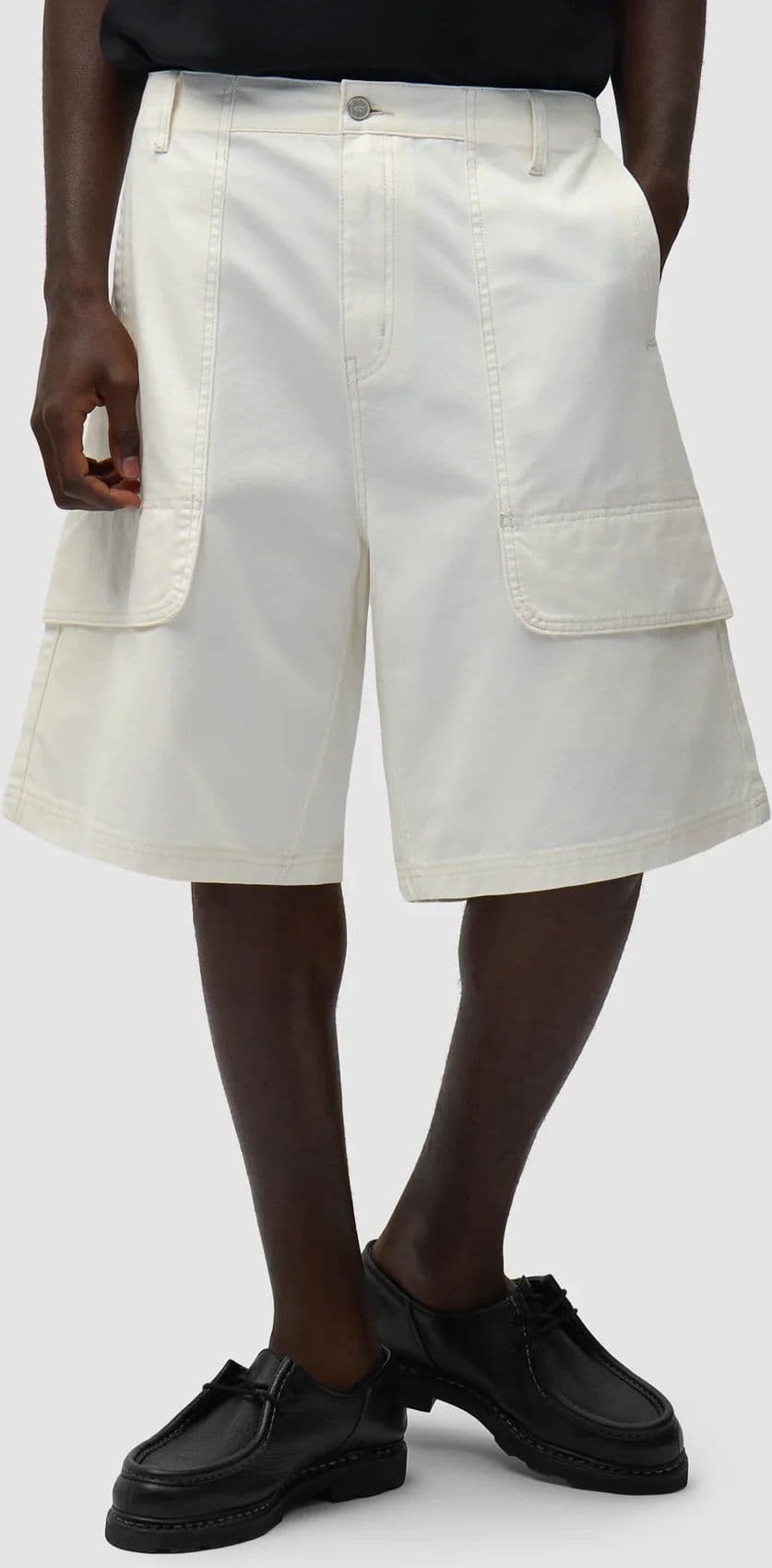 ARTE Pantalone Corto Uomo Canvas Cargo Shorts Cream - 3
