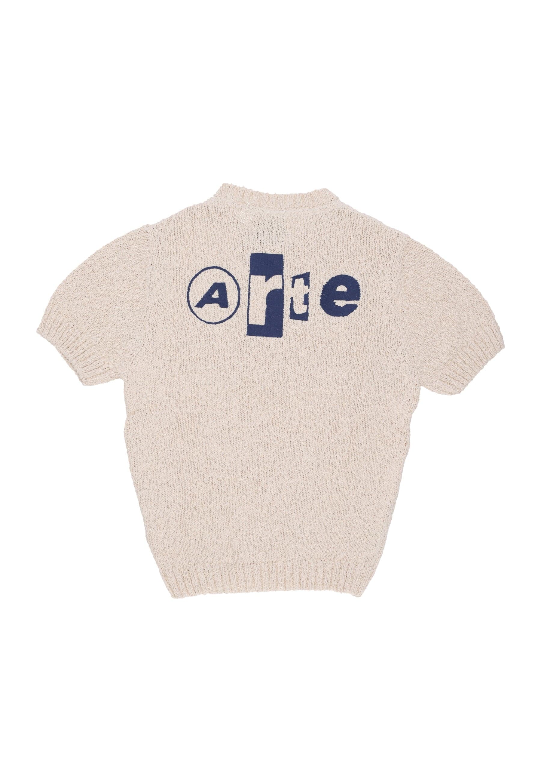 ARTE Maglietta Uomo Back Graphic Knit Tee Cream - 2