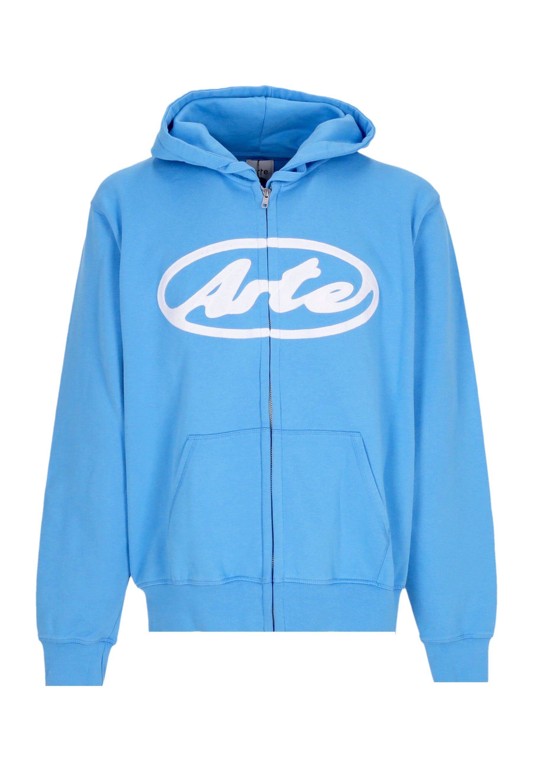 ARTE Felpa Leggera Cappuccio Zip Uomo Circle Logo Zip Hoodie Blue - 5