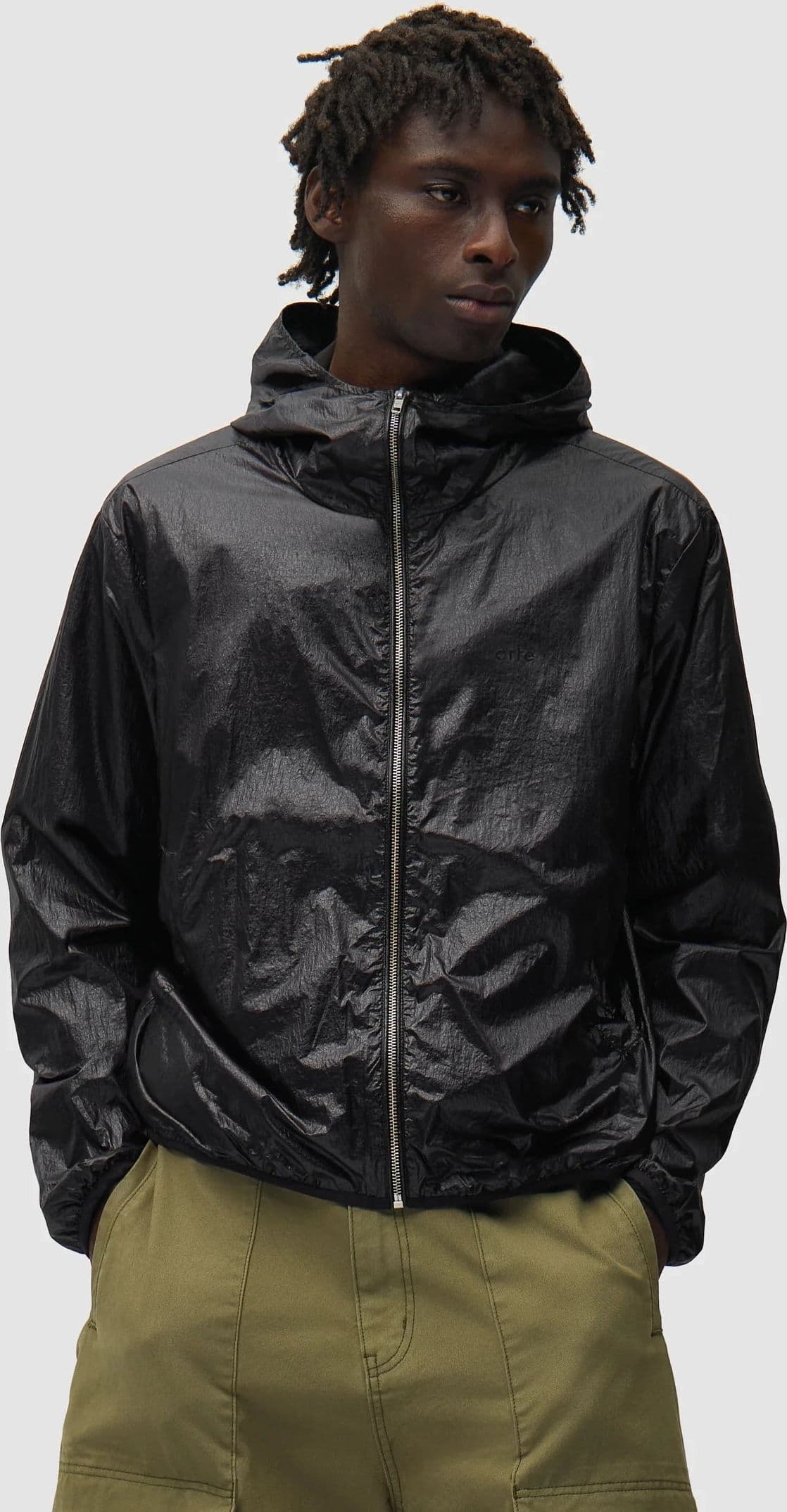 ARTE Giacca a Vento Uomo Shiny Nylon Jacket Black - 3