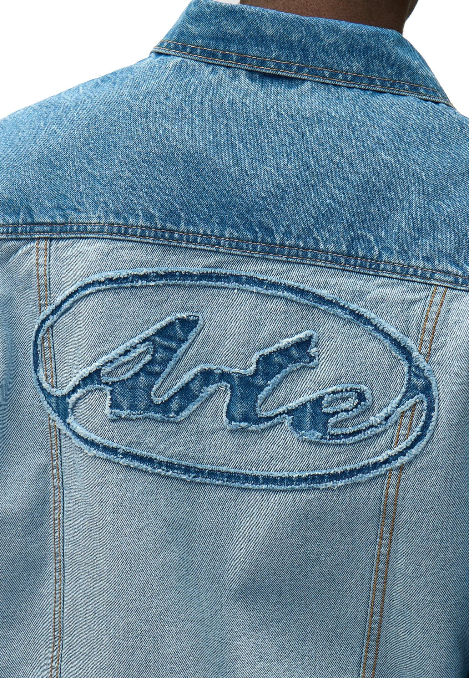 ARTE Giubbotto Jeans Uomo Denim Inside/out Jacket Denim Bleach - 3
