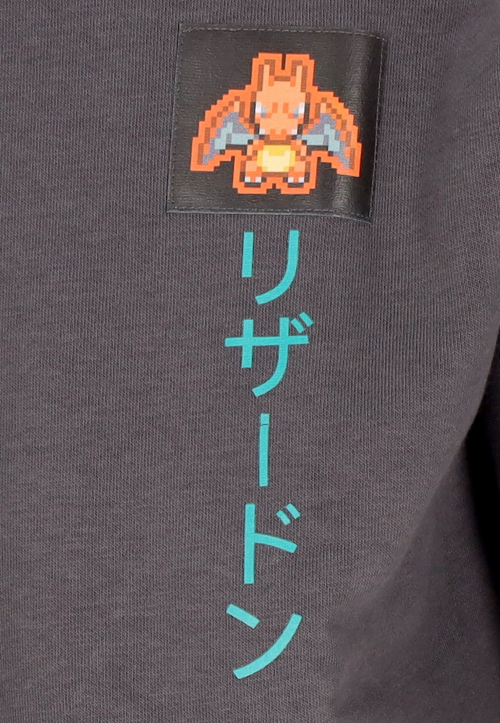 DOLLY NOIRE Felpa Cappuccio Uomo Charizard Evolution Hoodie Antracite - 4
