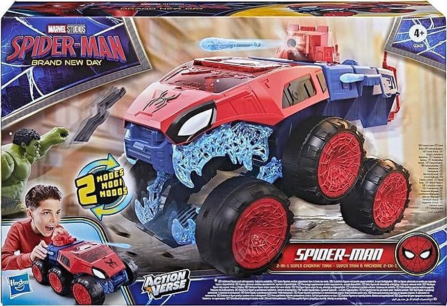 Hasbro - Marvel Spider-Man Carro Armato mordace 2 in 1 - 8