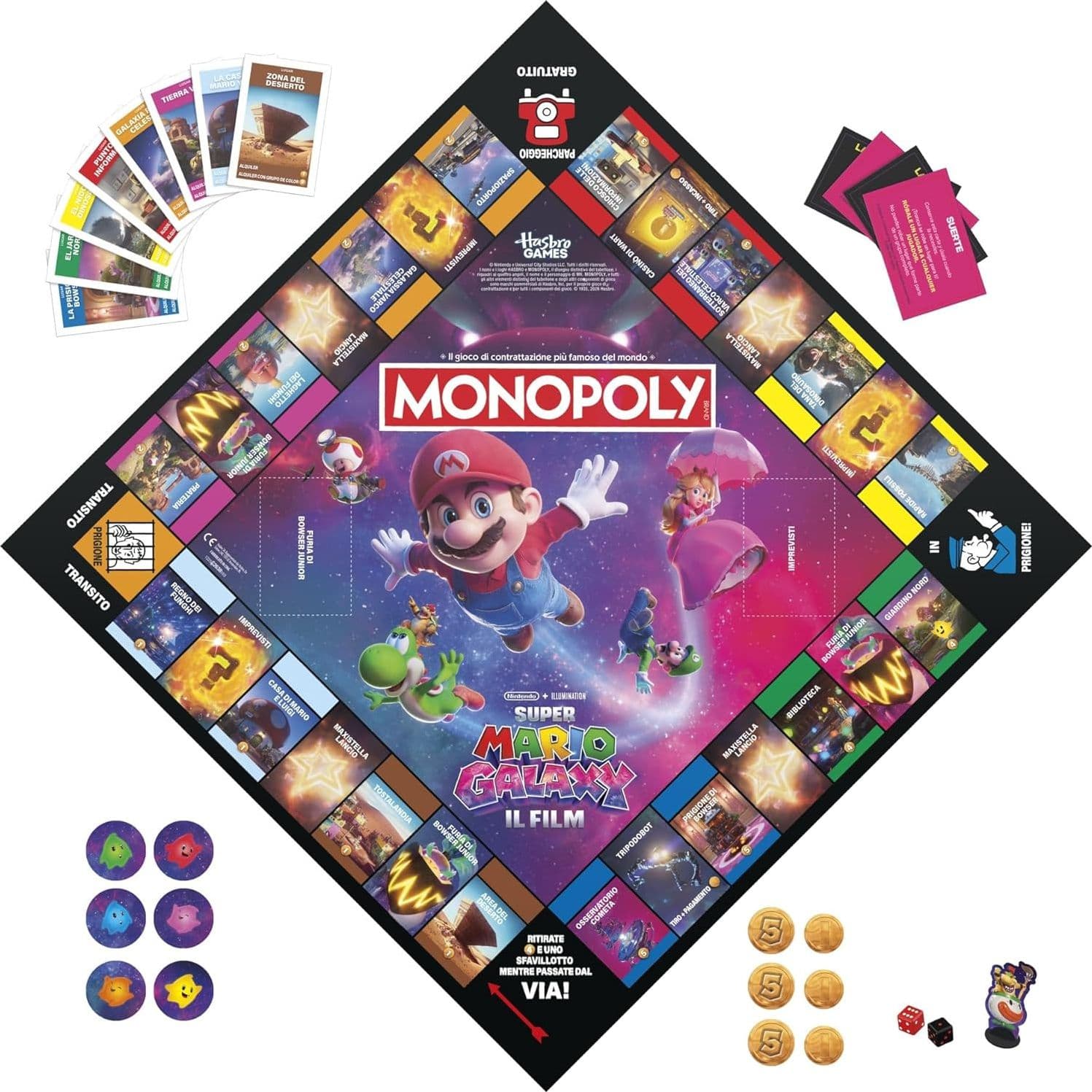 Hasbro - Monopoly Super Mario Galaxy Il Film Gioco da Tavolo - 3