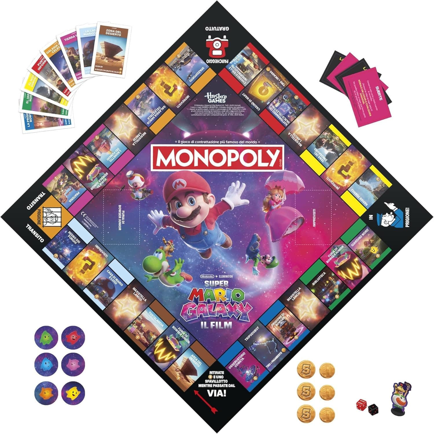 Hasbro - Monopoly Super Mario Galaxy Il Film Gioco da Tavolo - 3