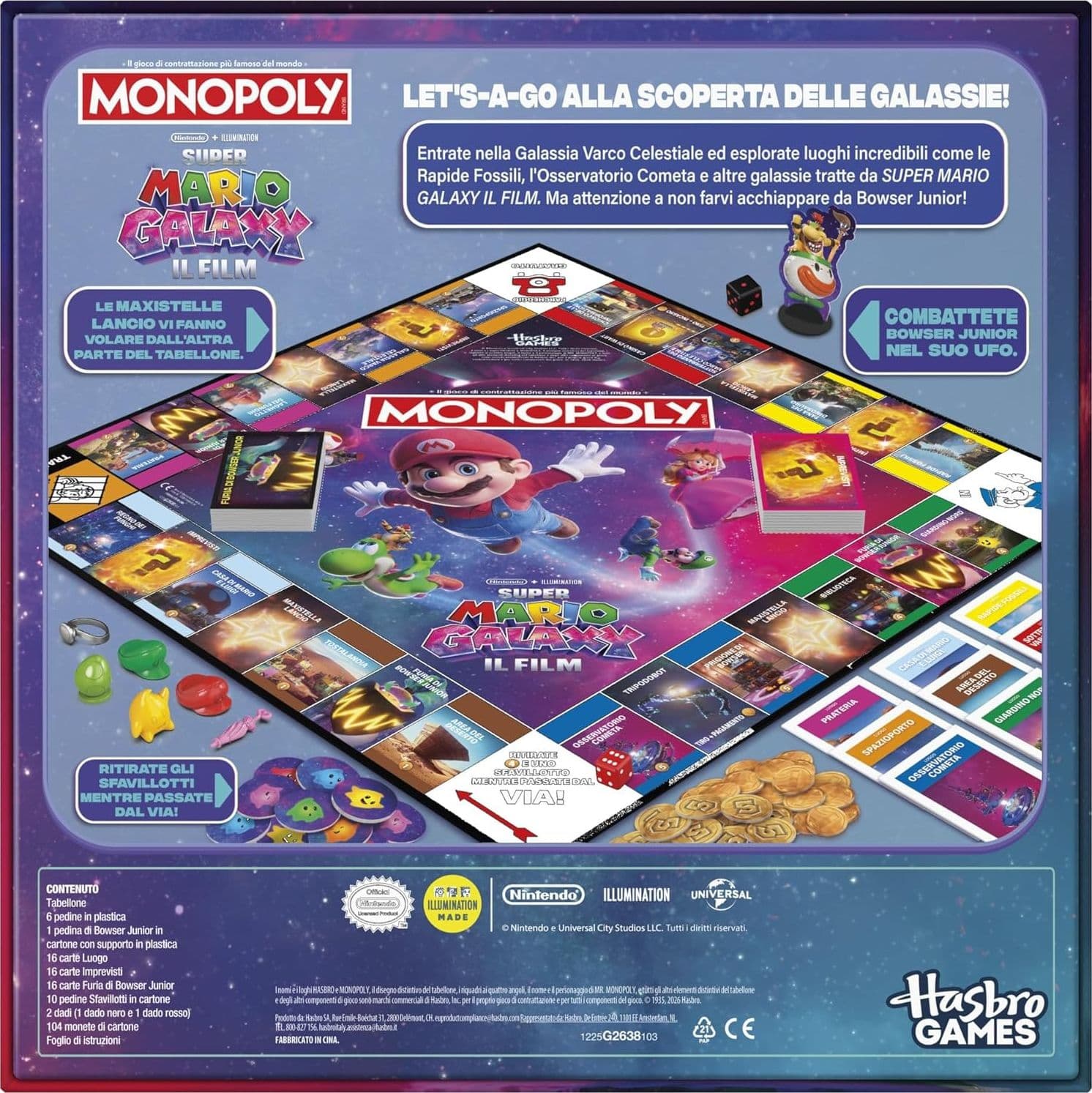 Hasbro - Monopoly Super Mario Galaxy Il Film Gioco da Tavolo - 6