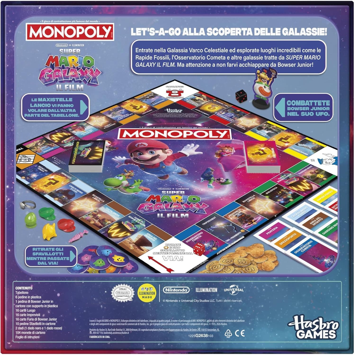 Hasbro - Monopoly Super Mario Galaxy Il Film Gioco da Tavolo - 6