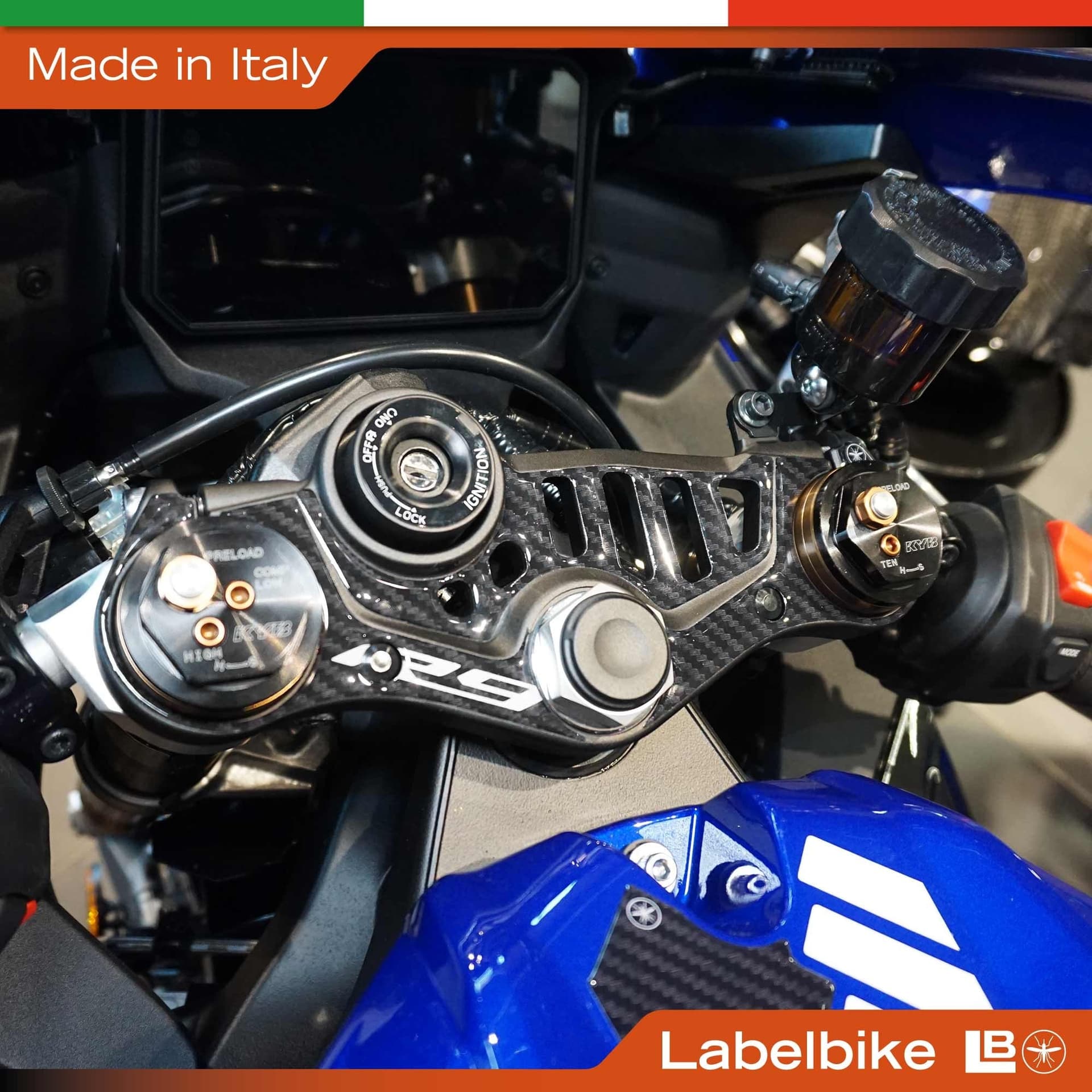 Adesivo 3D Forcella Sterzo moto compatibile con Yamaha R9 2025-2026 - 3