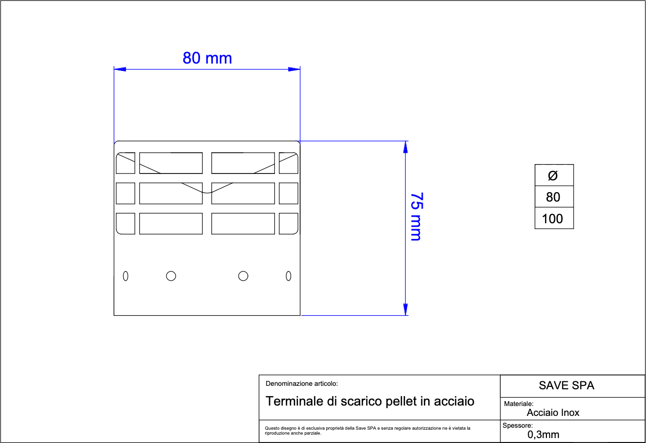Terminale di Scarico per Tubi Stufe a Pellet in Acciaio Inox Ø Cm 8 Save - 3