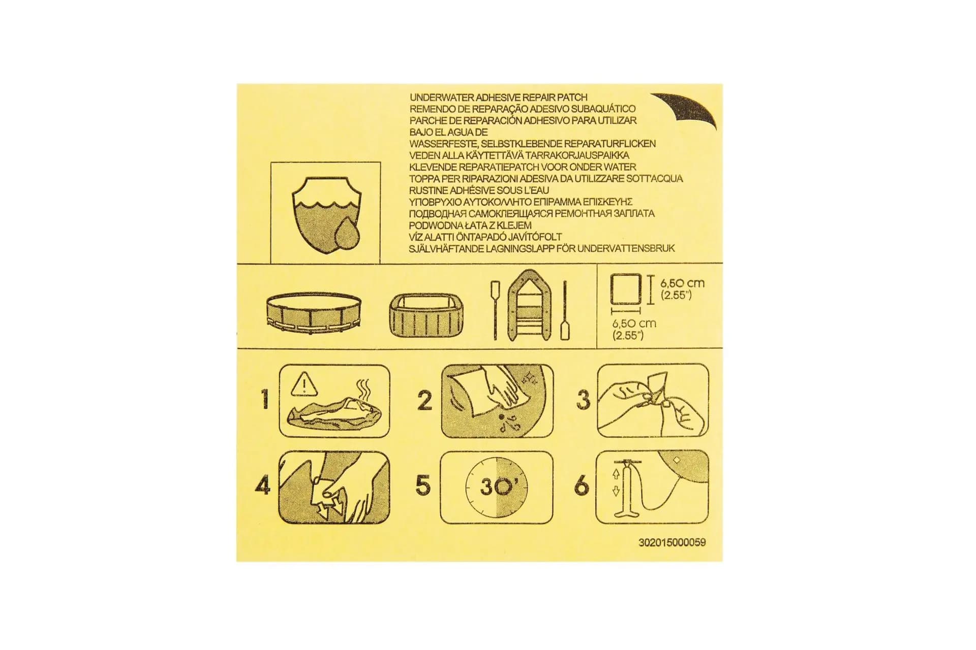 Kit 10 Toppe Riparazione Piscina Sottacqua Bestway - 3