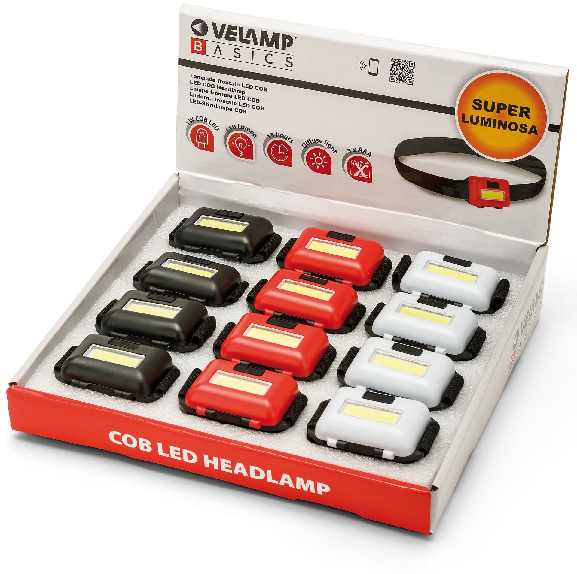 Lampada Frontale Tick Cob LED 1 W 12 Pezzi - 3