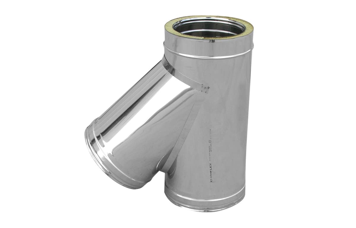 Braga in Acciaio 316L a 45 ° Doppia Parete Dk D Int 130 D Est 180 - 2